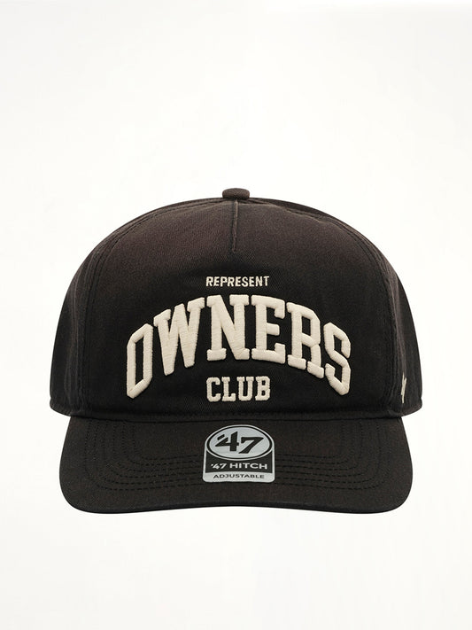 Image of Hats. Product name - Represent Owners Club Cap in Black colour by brand - REPRESENT