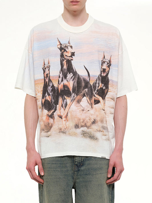 Image of T-Shirts. Product name - Western Dobermans T-Shirt in White colour by brand - REPRESENT