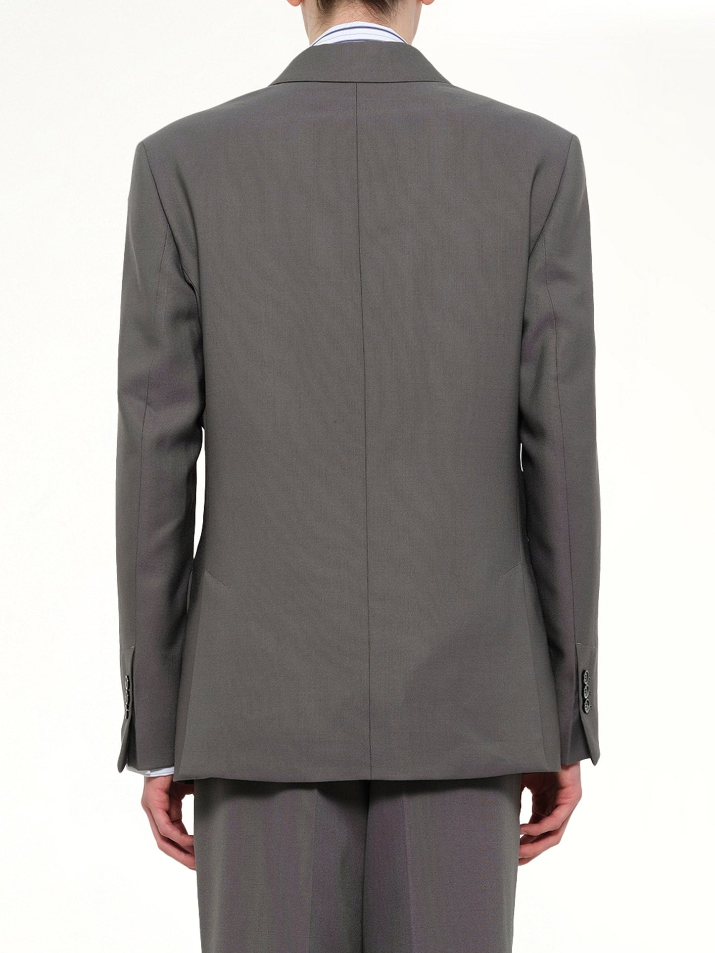 AMI PARIS Straight Double Breasted Jacket (Grey)