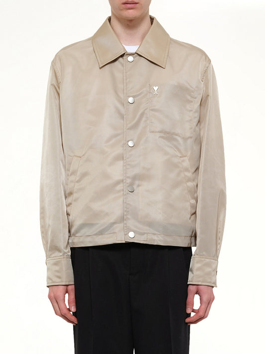 Image of Coats & Jackets. Product name - Ami De Coeur Coach Jacket in Beige colour by brand - AMI PARIS