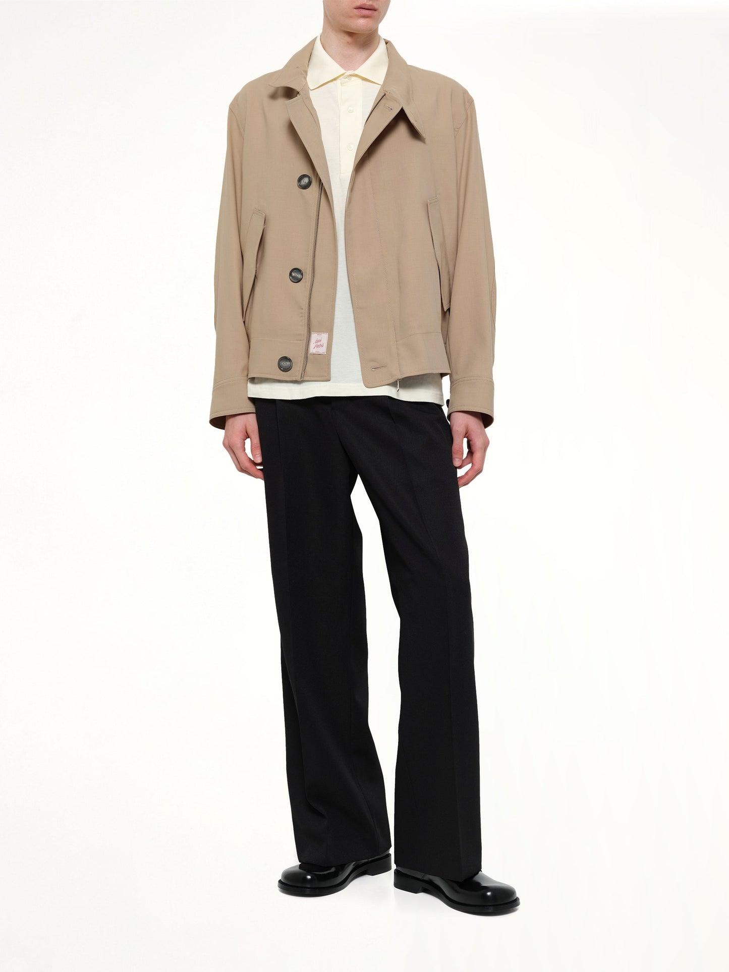 AMI PARIS Harrington Jacket (Beige)