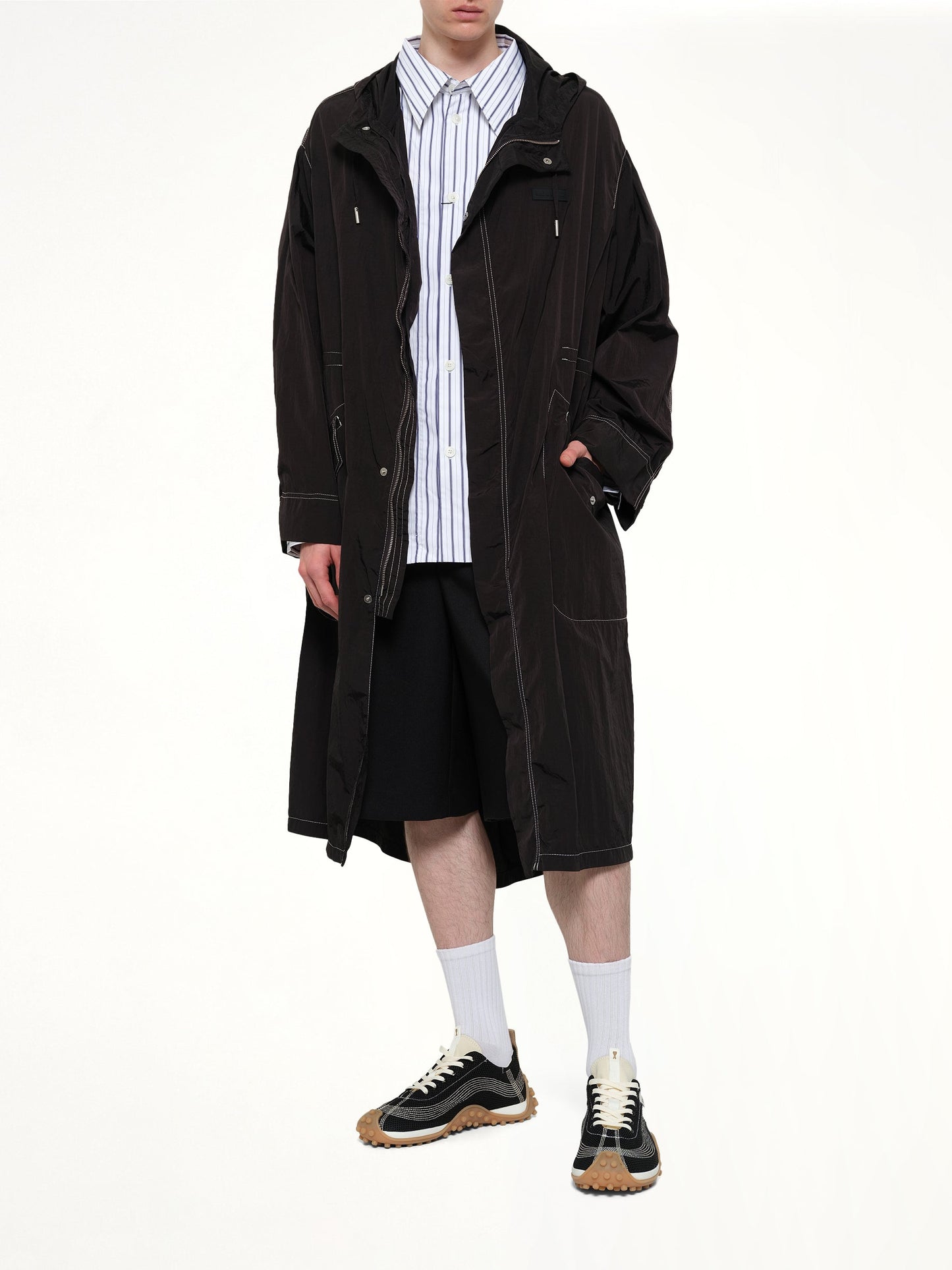 AMI PARIS Long Parka (Black)