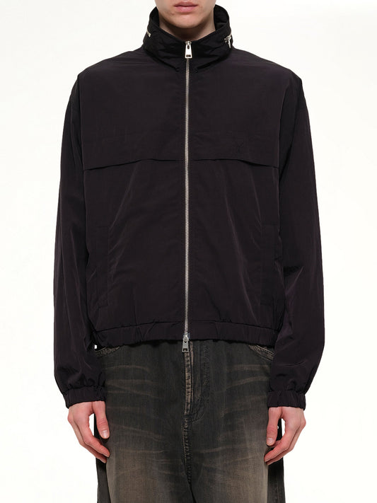 Image of Coats & Jackets. Product name - Windbreaker with Embossed ADC in Black colour by brand - AMI PARIS