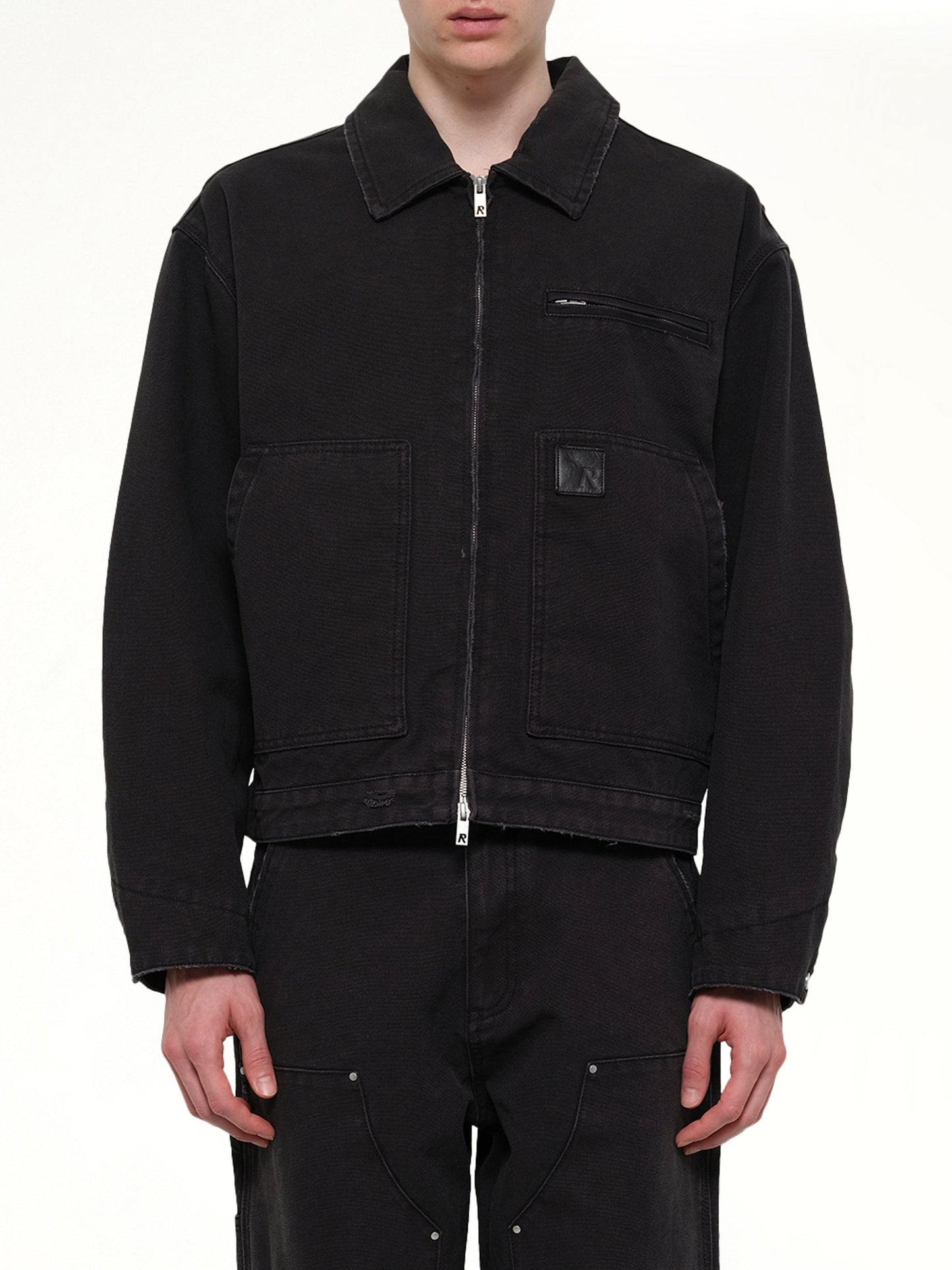 Image of Coats & Jackets. Product name - Worker Jacket in Black colour by brand - REPRESENT