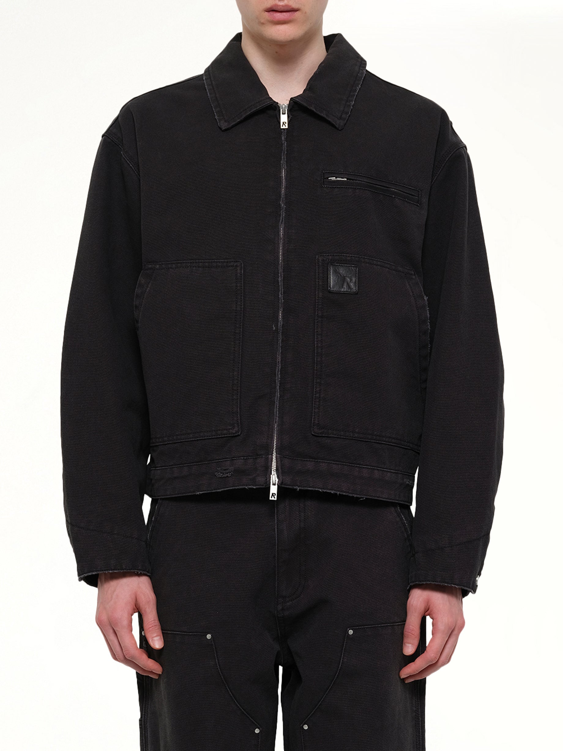 Image of Coats & Jackets. Product name - Worker Jacket in Black colour by brand - REPRESENT