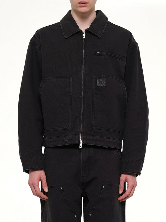 Image of Coats & Jackets. Product name - Worker Jacket in Black colour by brand - REPRESENT