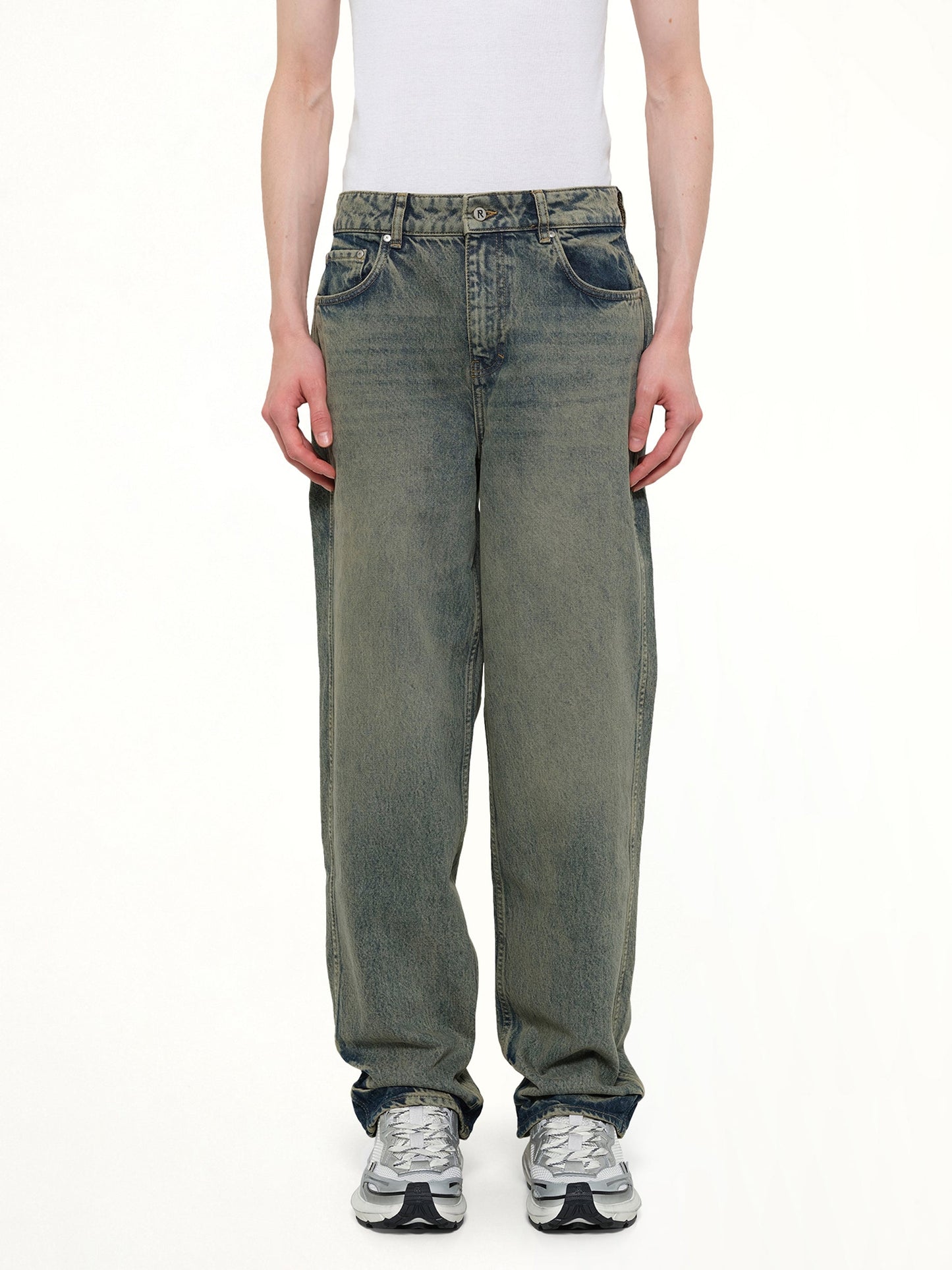 Image of Jeans. Product name - R3 Baggy Denim Pants in Blue colour by brand - REPRESENT