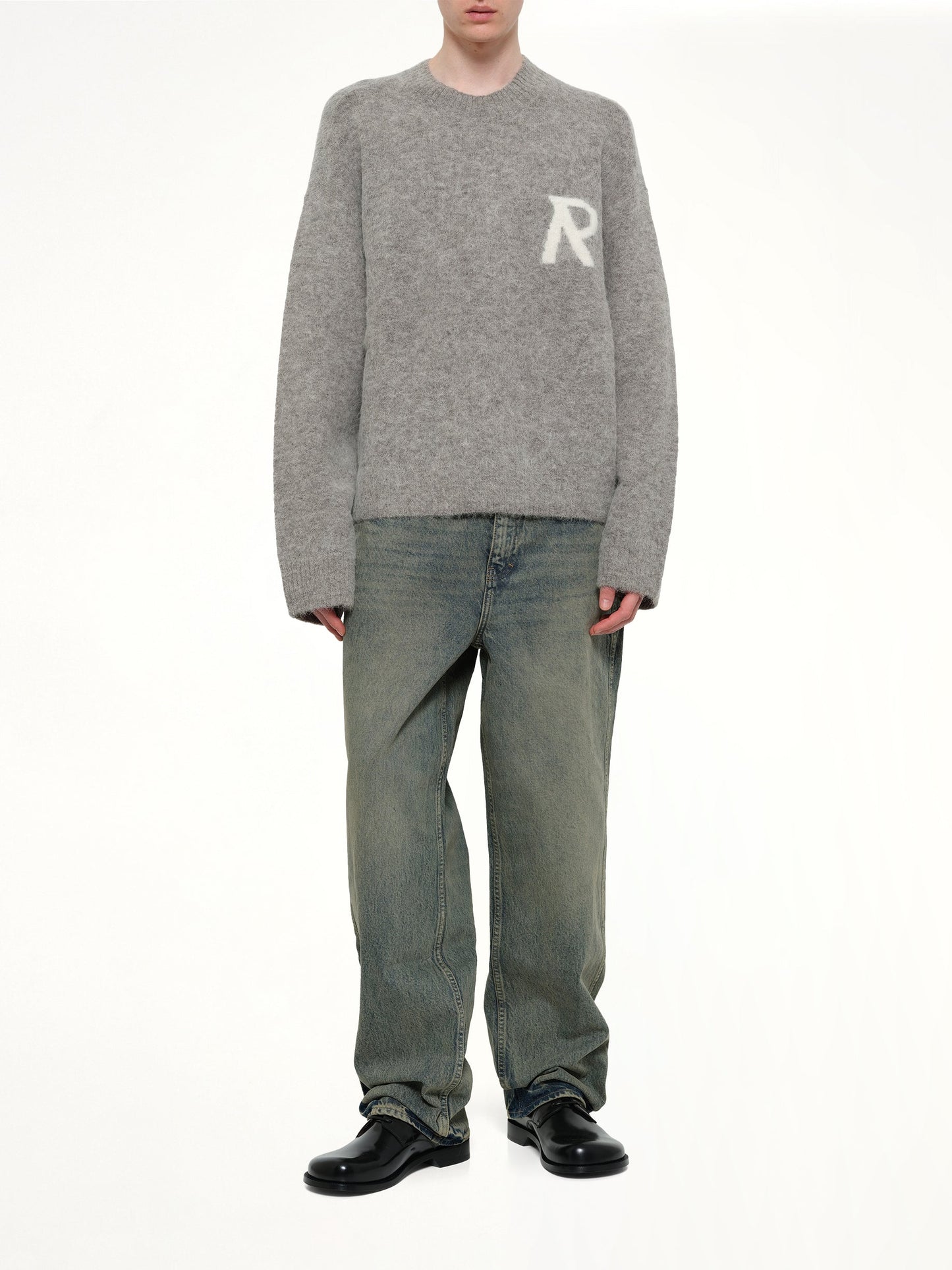 REPRESENT Logo Knit Sweater (Grey)