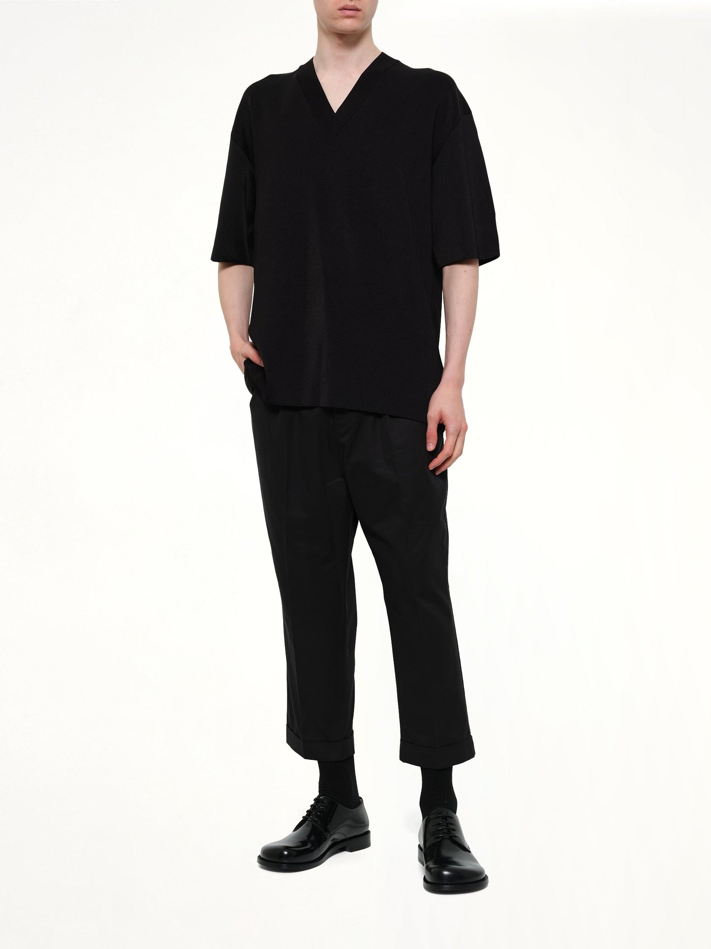 AMI PARIS Carrot Oversized Trouser (Black)