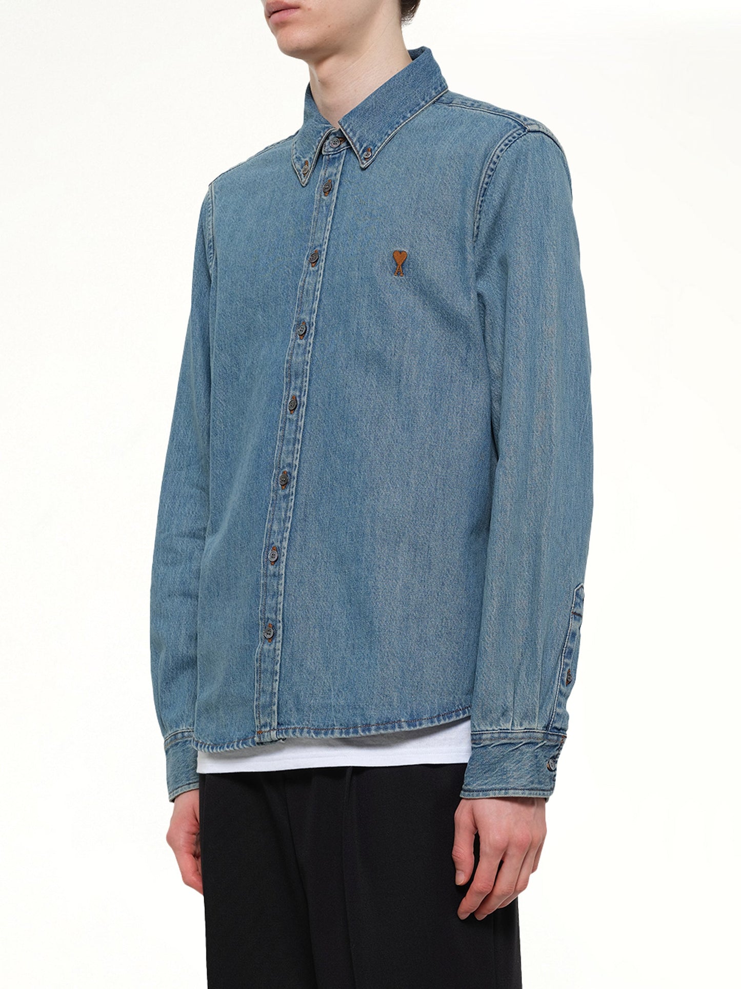 PARIS Contrasted Ami De Coeur Shirt (Blue)