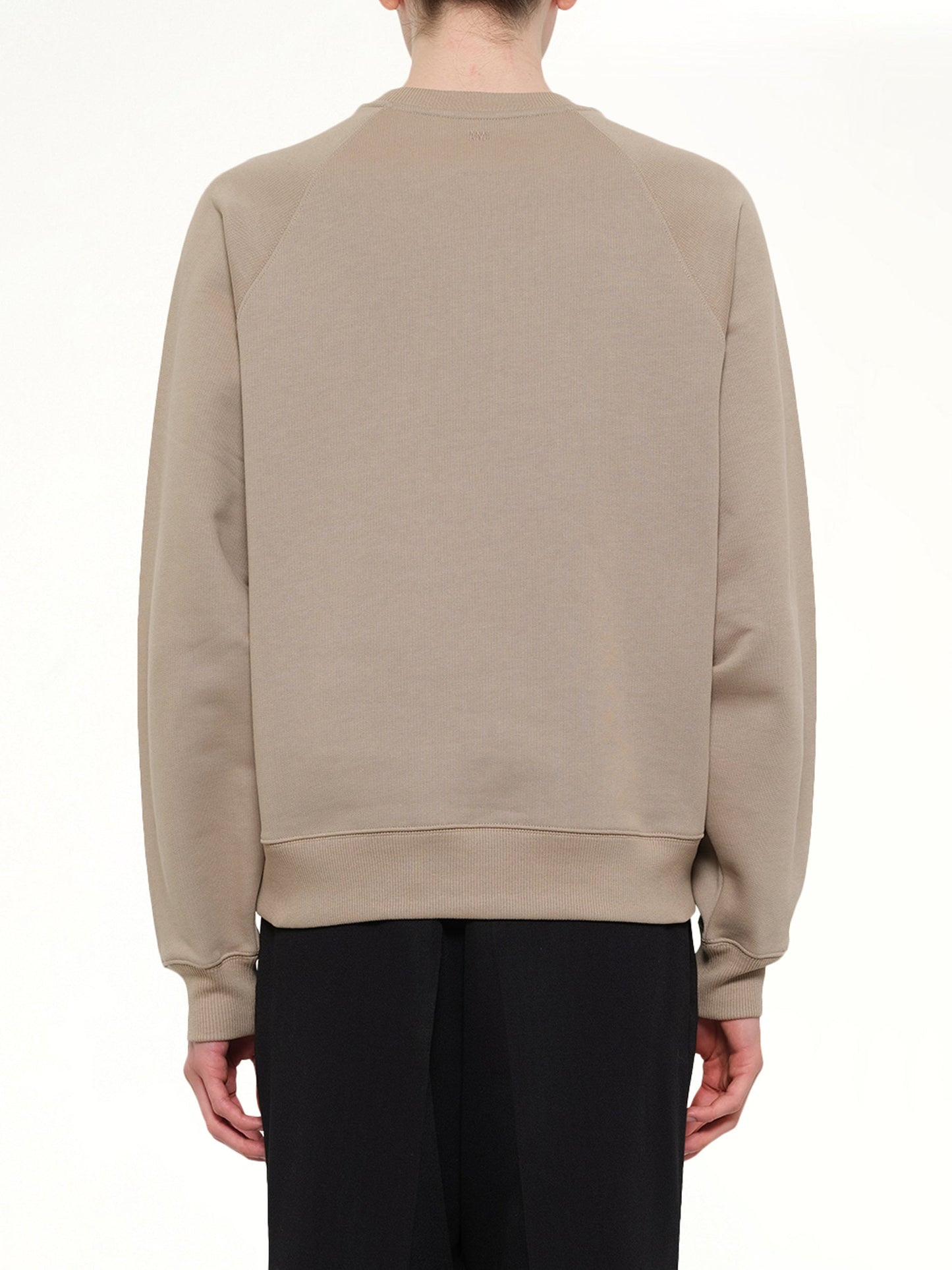 AMI PARIS Small Embossed ADC Sweatshirt (Beige)