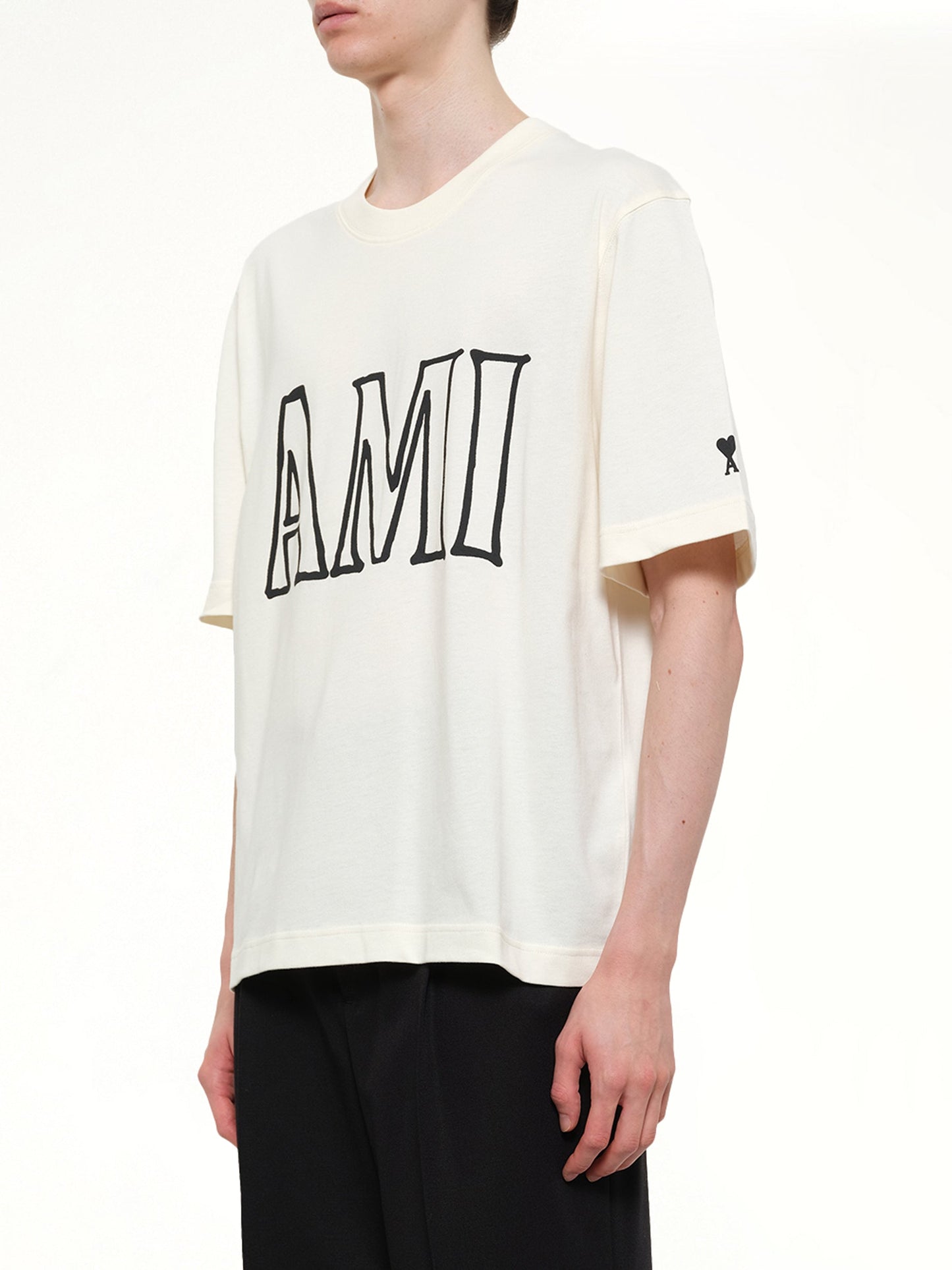 Ami Paris Boxy Fit T-Shirt (White)