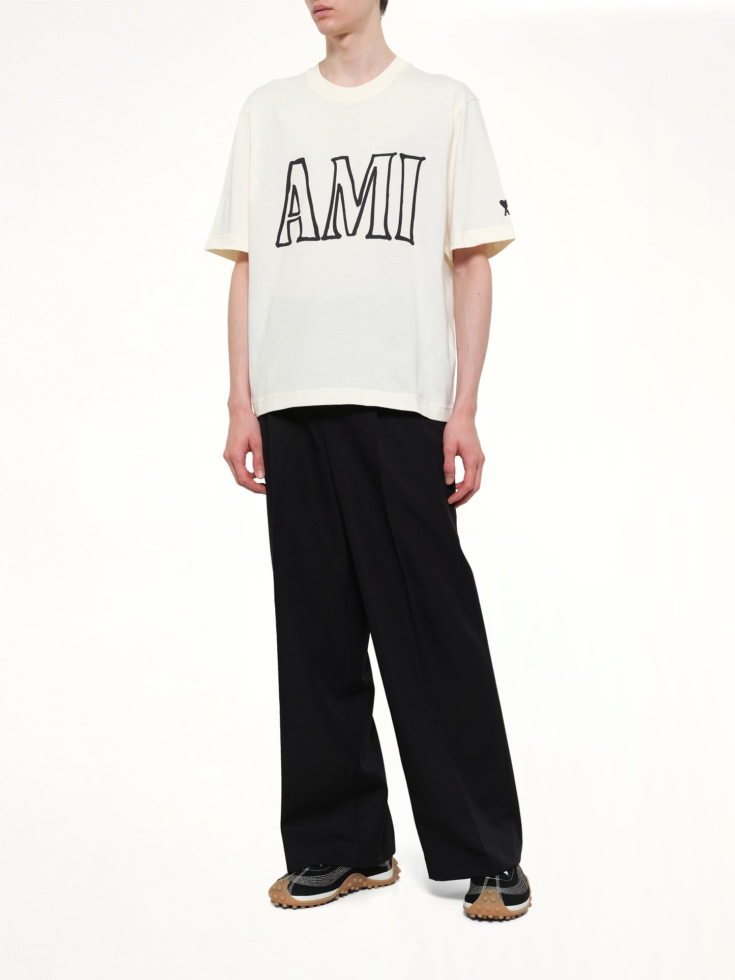 Ami Paris Boxy Fit T-Shirt (White)