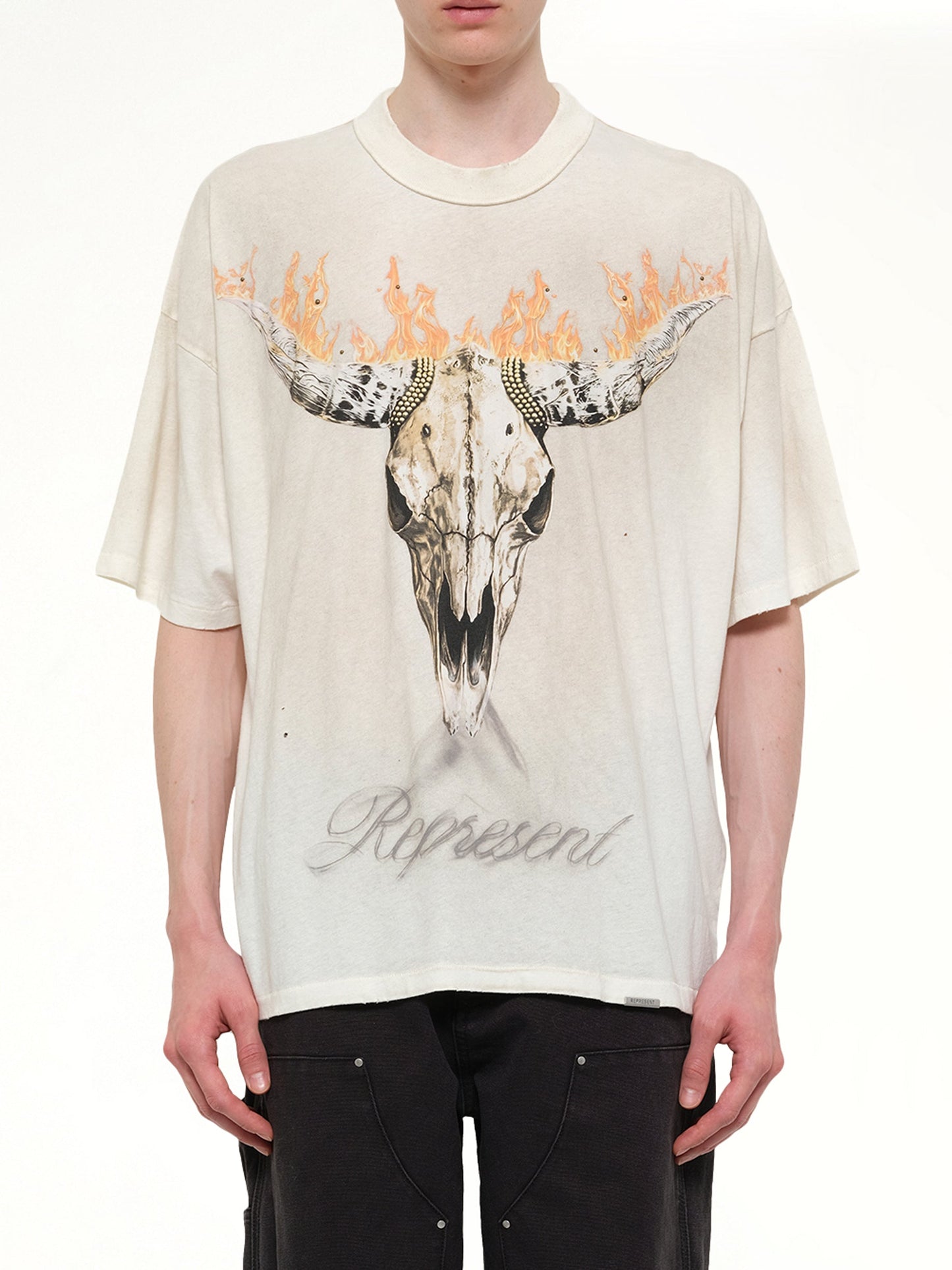 Image of T-Shirts. Product name - British Cowboys T-Shirt in White colour by brand - REPRESENT