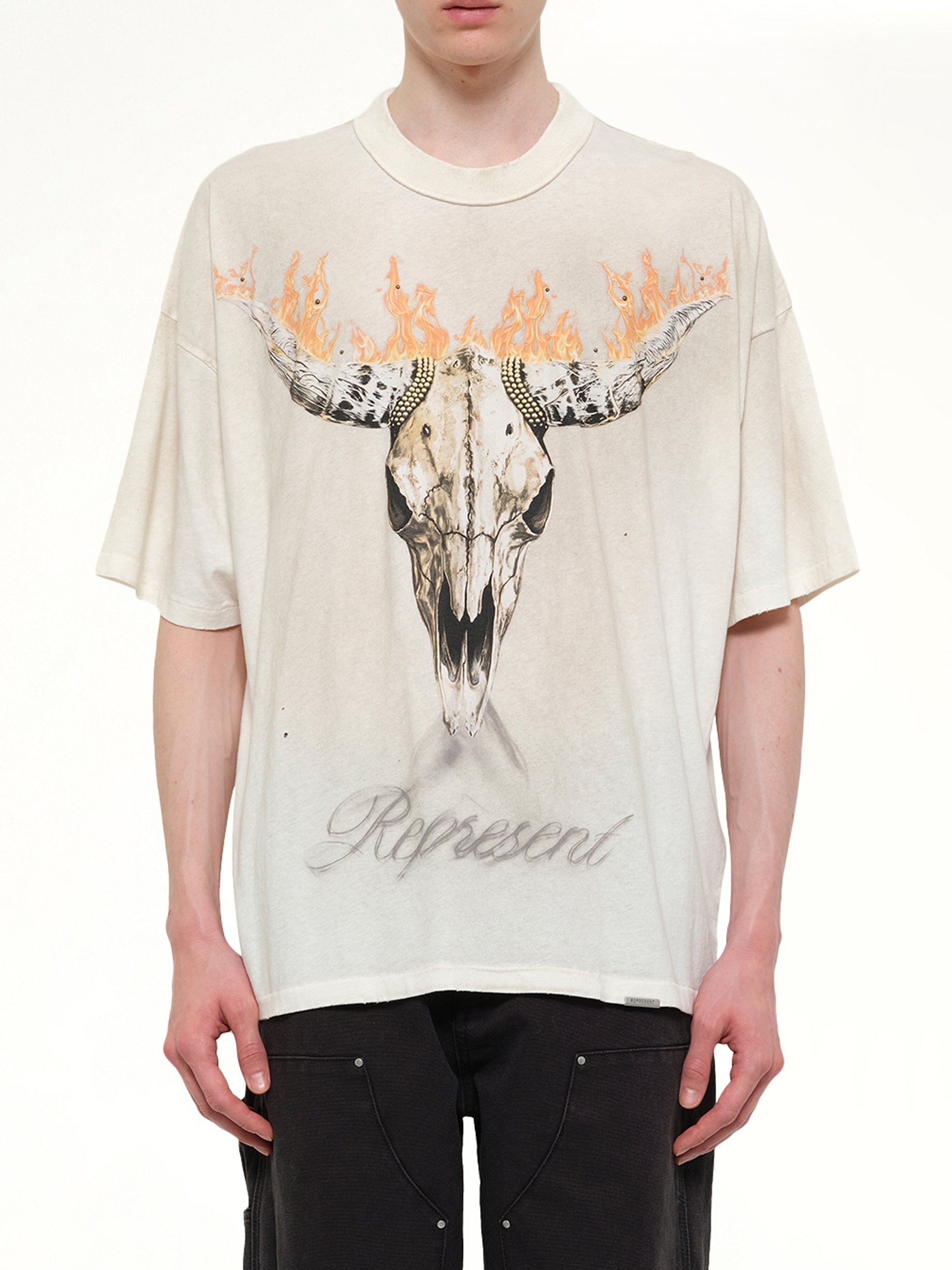 Image of T-Shirts. Product name - British Cowboys T-Shirt in White colour by brand - REPRESENT