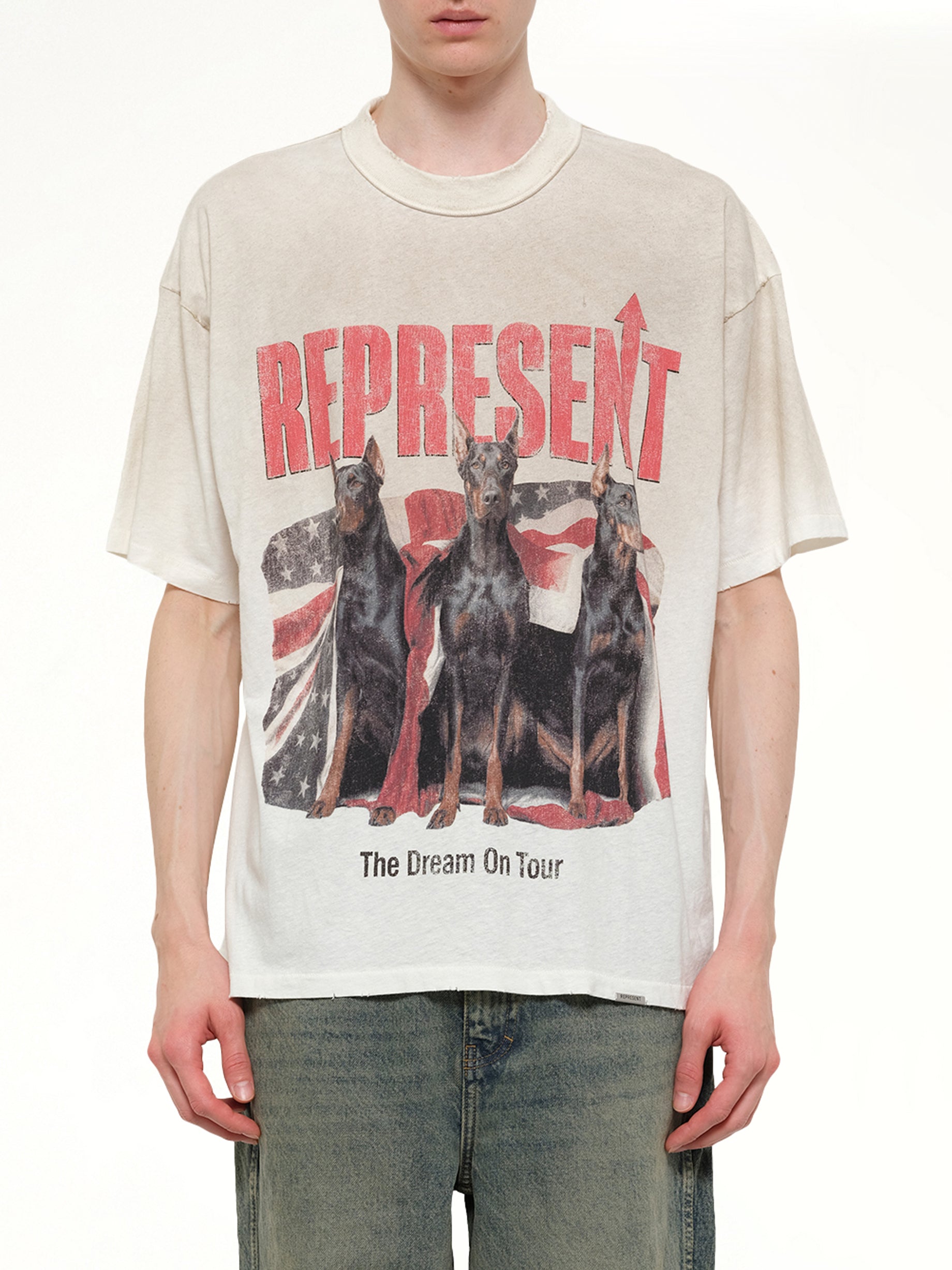 Image of T-Shirts. Product name - Dream On Tour T-Shirt in White colour by brand - REPRESENT