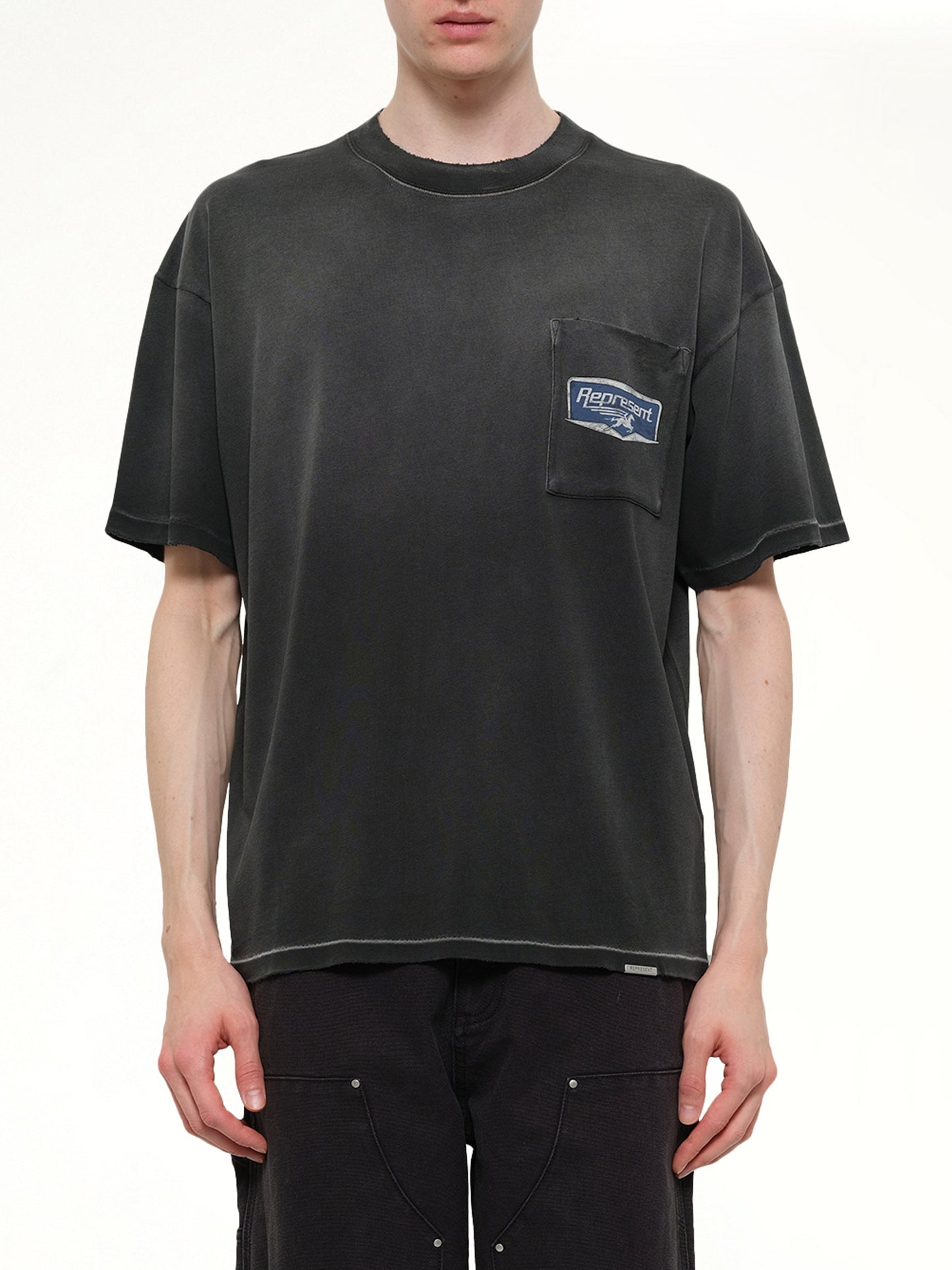 Image of T-Shirts. Product name - Nothing Faster T-Shirt in Black colour by brand - REPRESENT