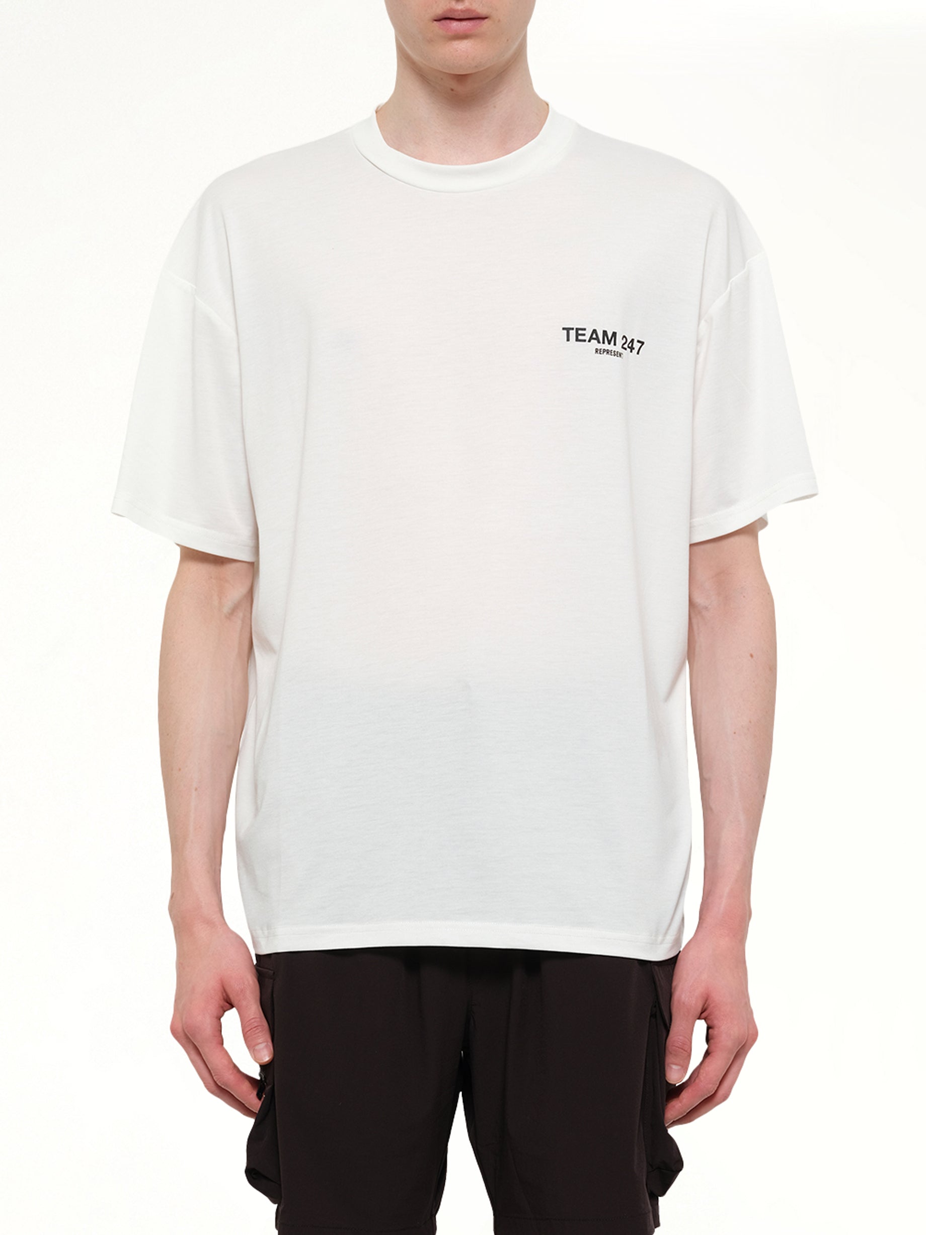 Image of T-Shirts. Product name - Team 247 Oversized T-Shirt in White colour by brand - REPRESENT