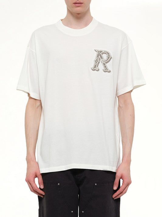 Image of T-Shirts. Product name - Western Initial T-Shirt in White colour by brand - REPRESENT