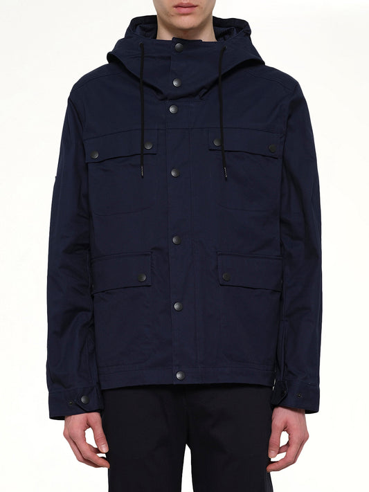 Image of a model wearing Outerwear. Product name - Sport Parka in Blue colour by brand - KENZO