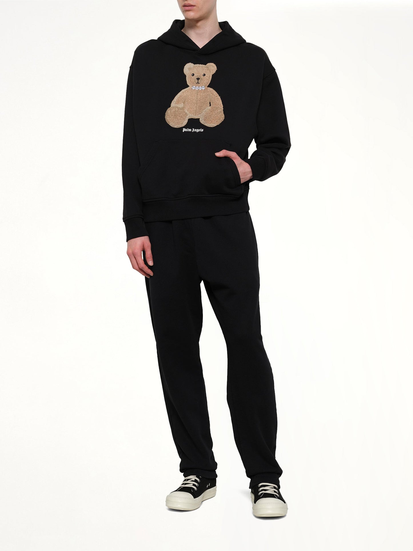 PALM ANGELS Bear Regular Hoodie (Black)