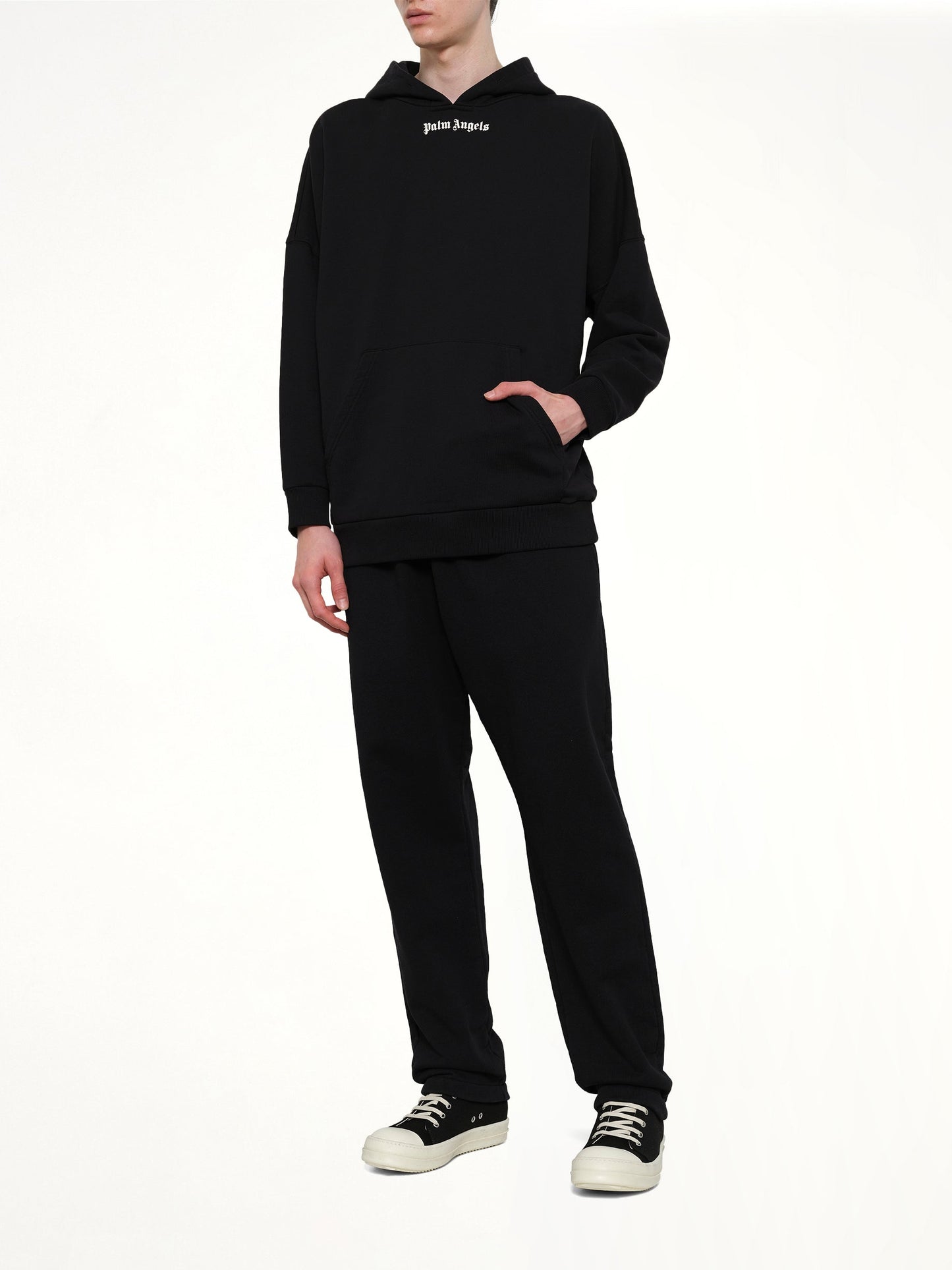PALM ANGELS Classic Logo Over Hoodie (Black)