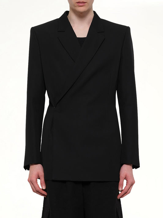 Image of Coats & Jackets. Product name - Egonic Double Breasted Jacket in Black colour by brand - EGONLAB