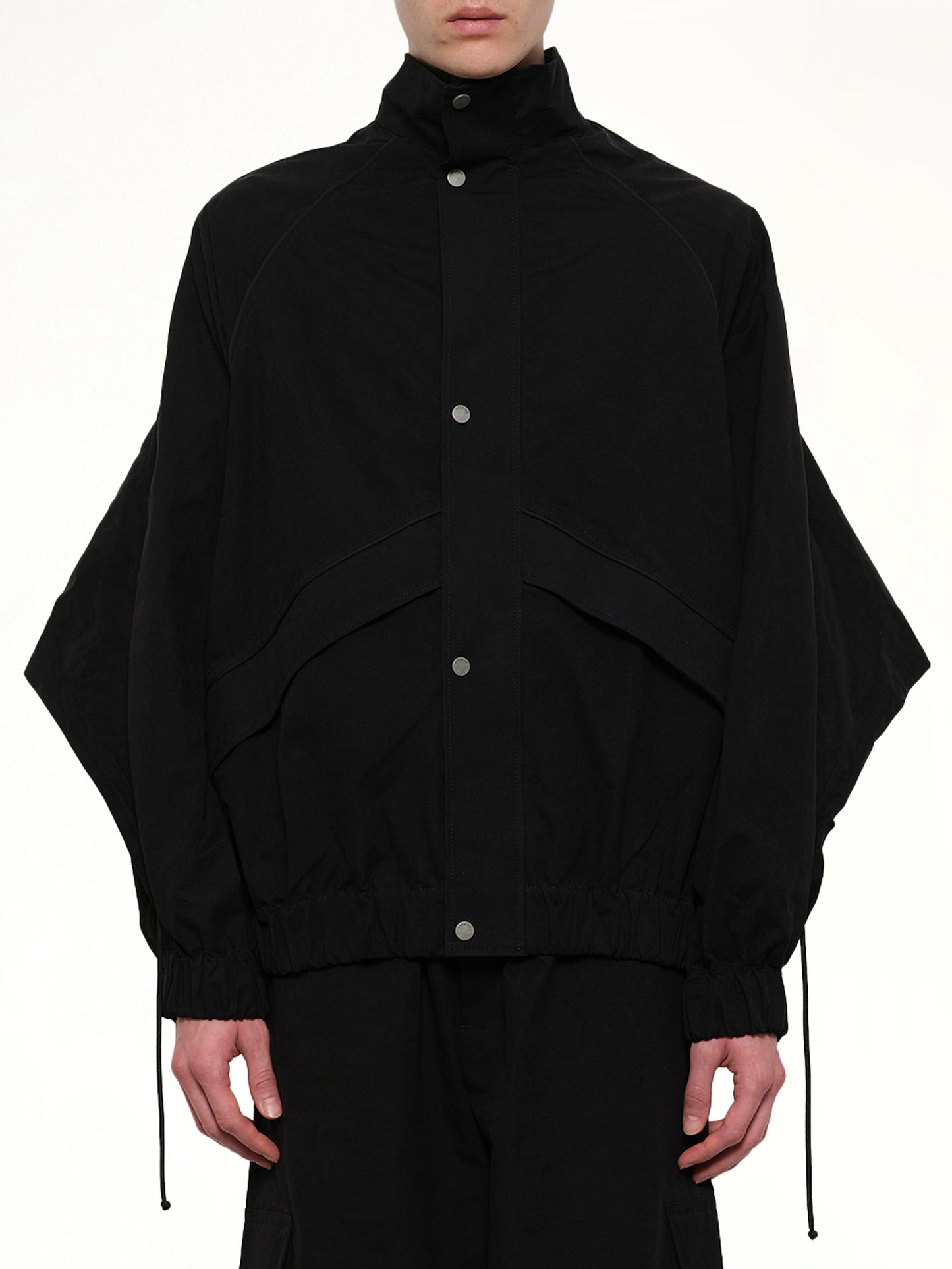 Image of Coats & Jackets. Product name - Back Fold Track Jacket in Black colour by brand - EGONLAB