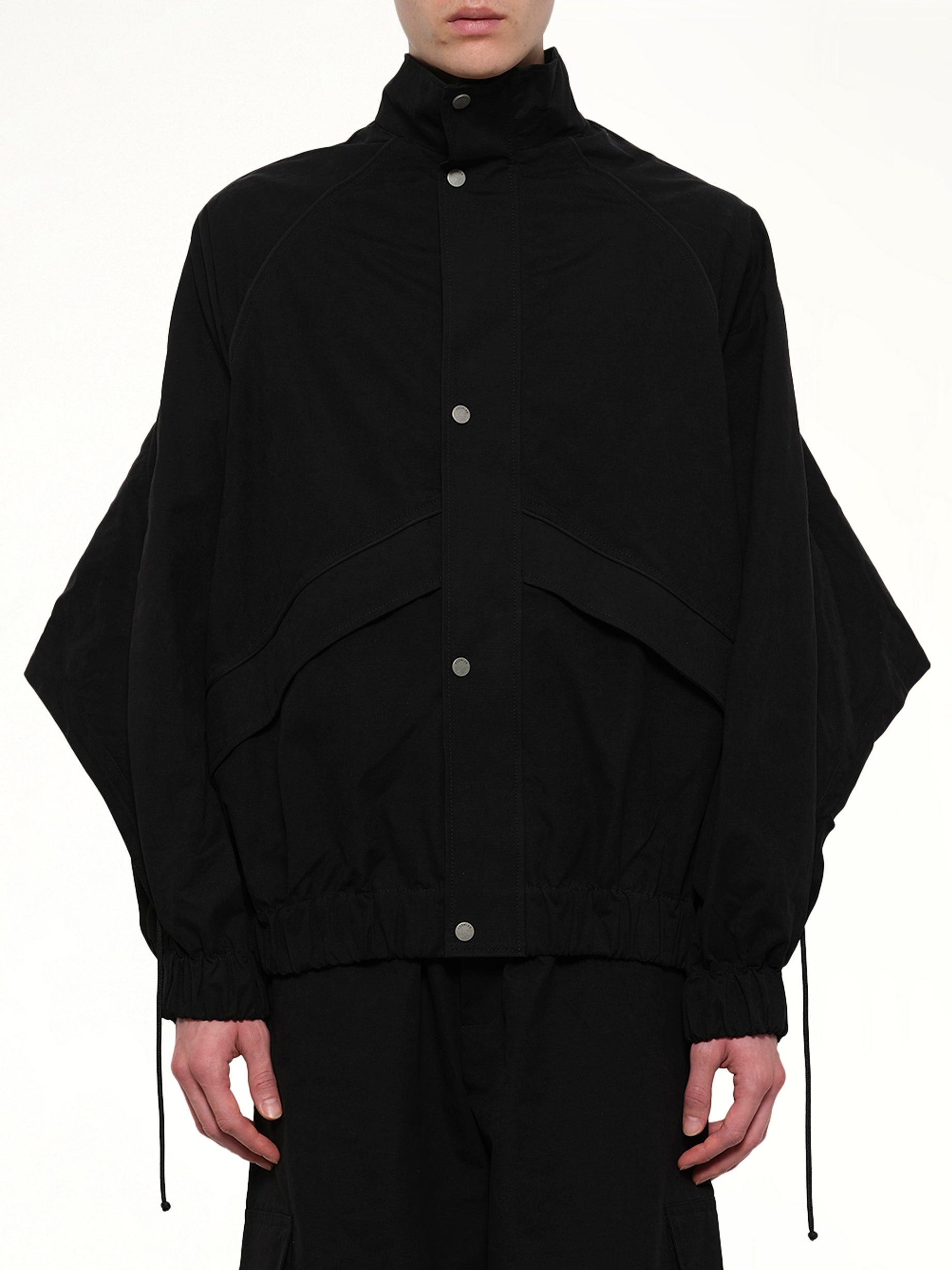 Image of Coats & Jackets. Product name - Back Fold Track Jacket in Black colour by brand - EGONLAB