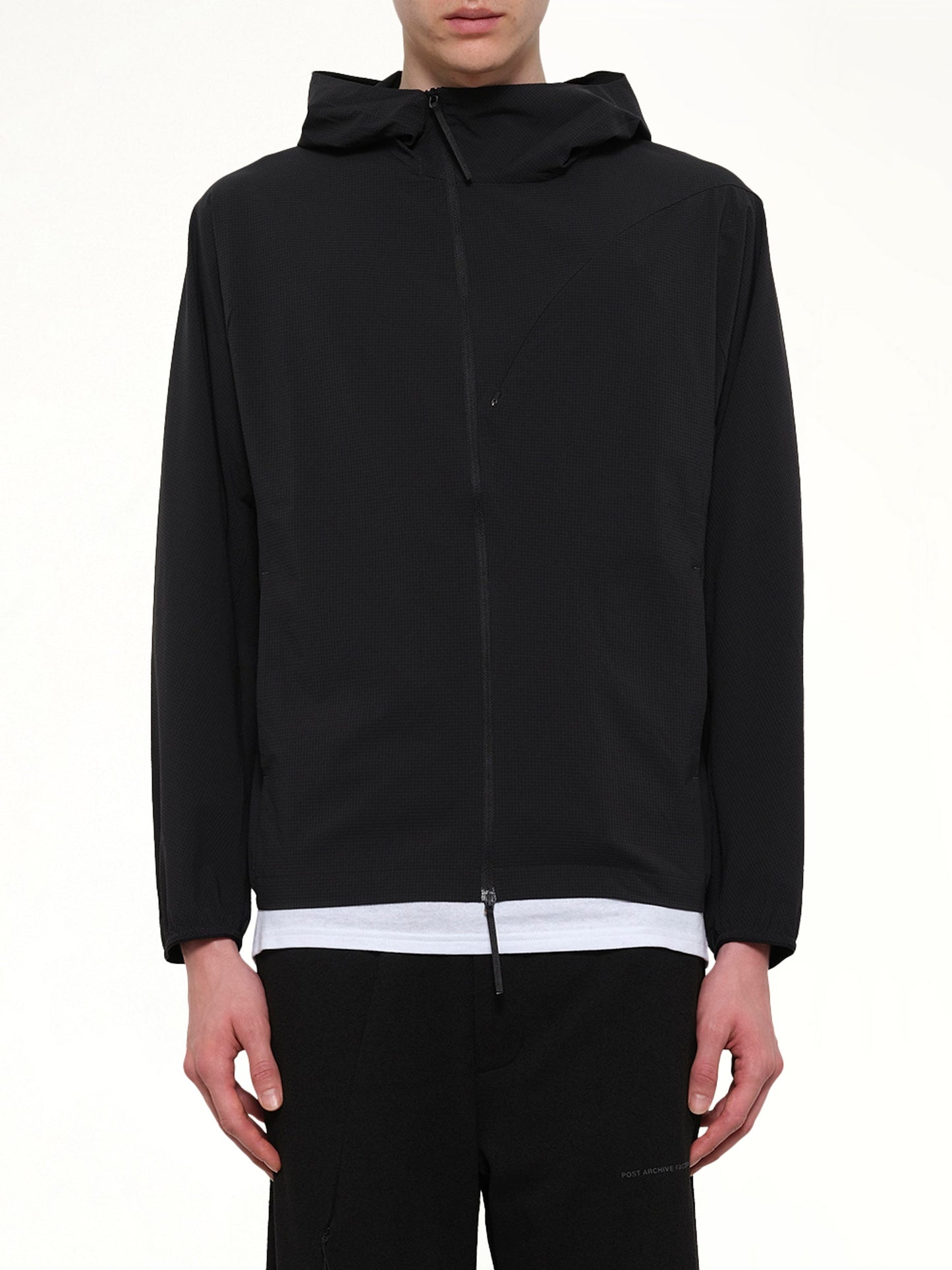Image of Coats & Jackets. Product name - Runner Jacket (Archive) in Black colour by brand - POST ARCHIVE FACTION