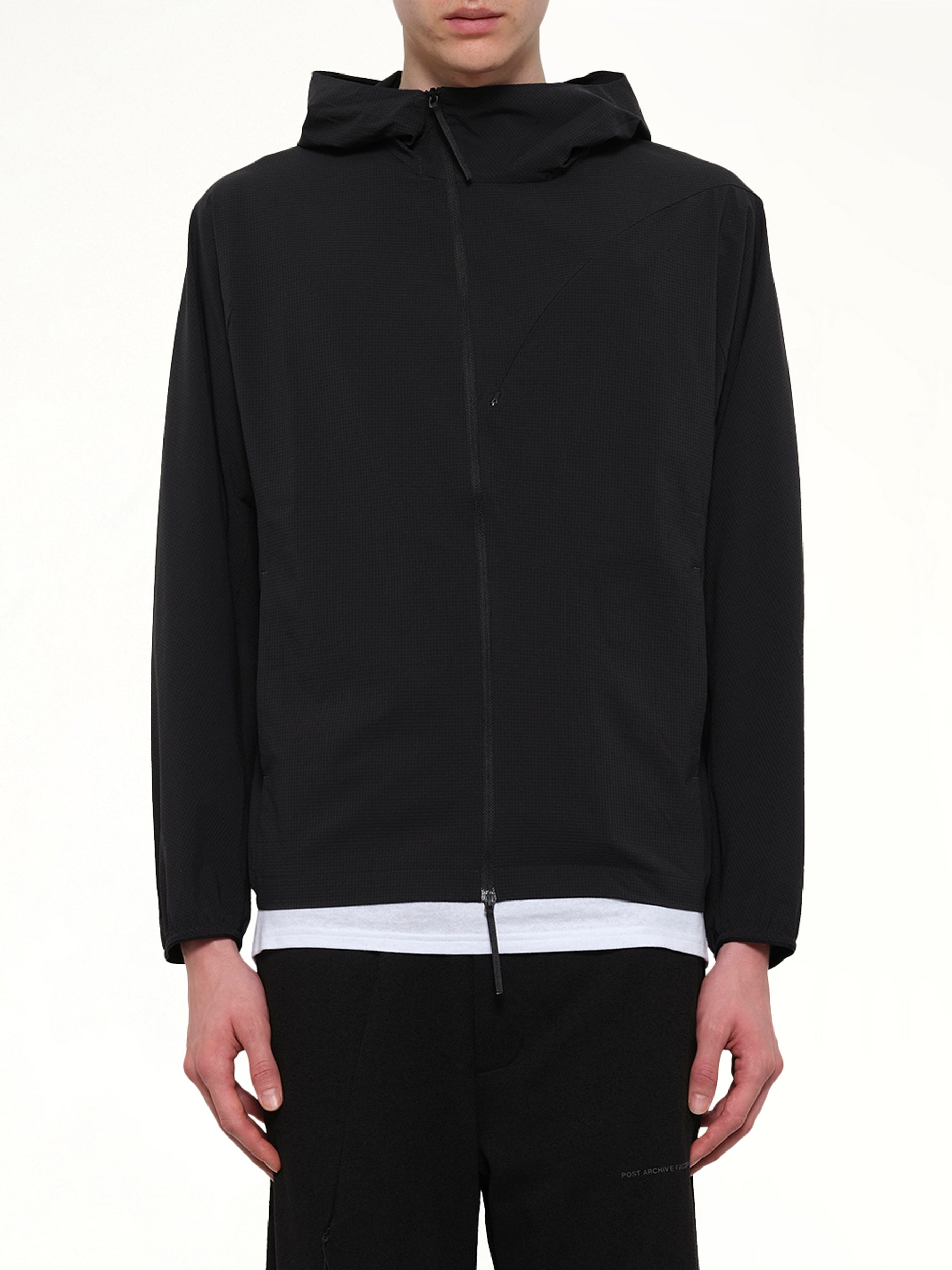 Image of Coats & Jackets. Product name - Runner Jacket (Archive) in Black colour by brand - POST ARCHIVE FACTION