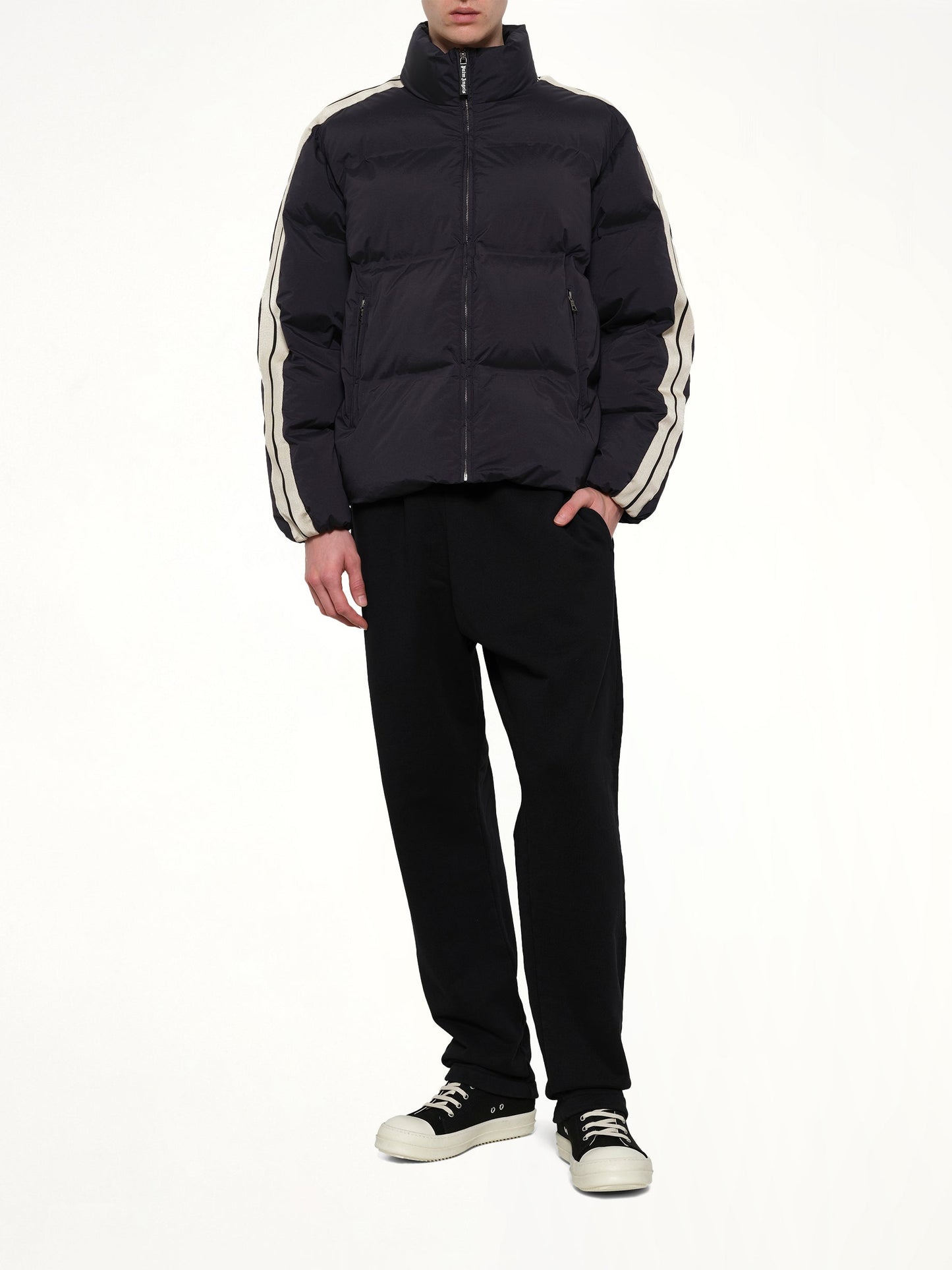 PALM ANGELS Classic Logo Track Down Jacket (Black)
