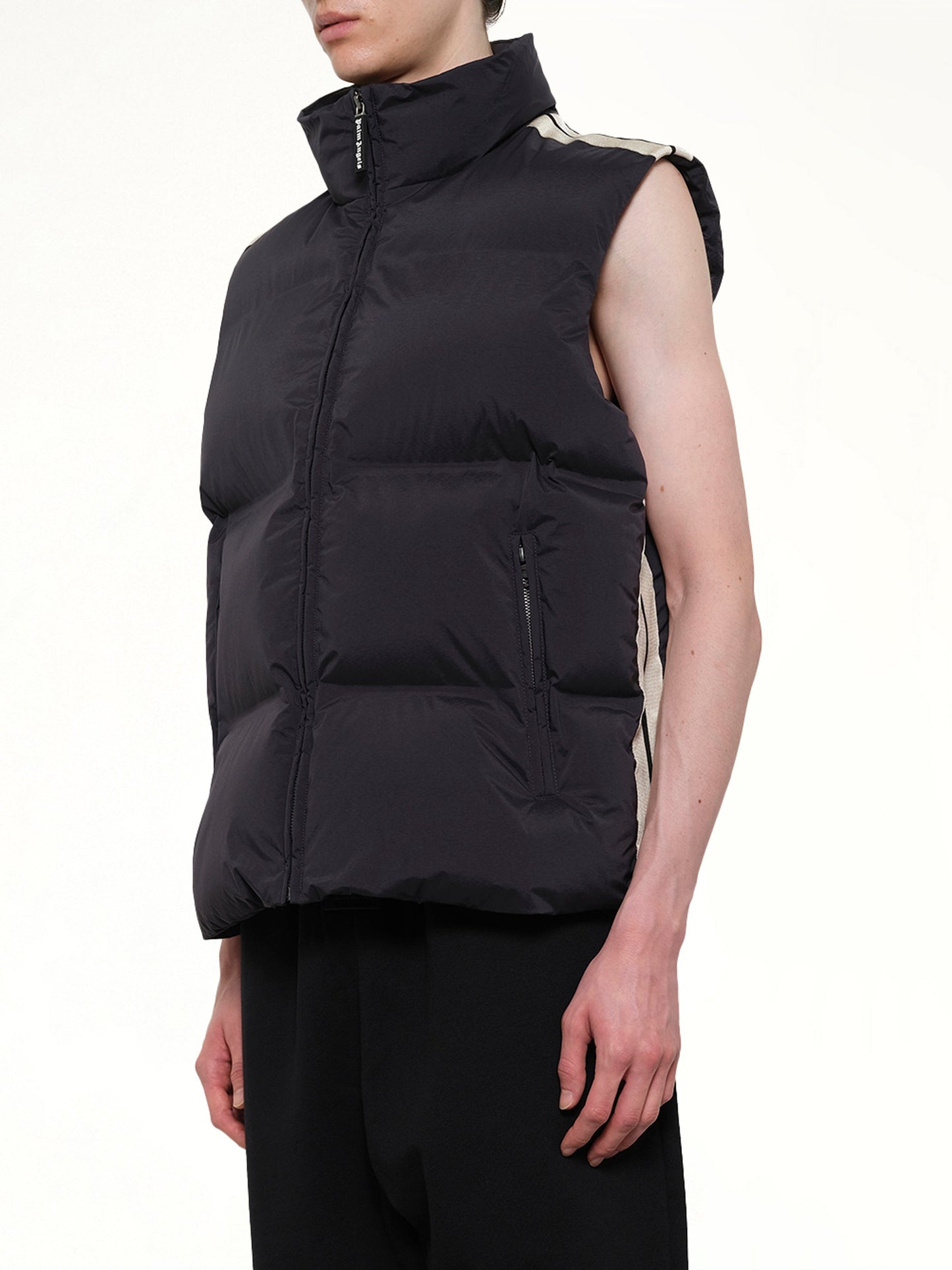 PALM ANGELS Classic Logo Track Down Vest (Black)