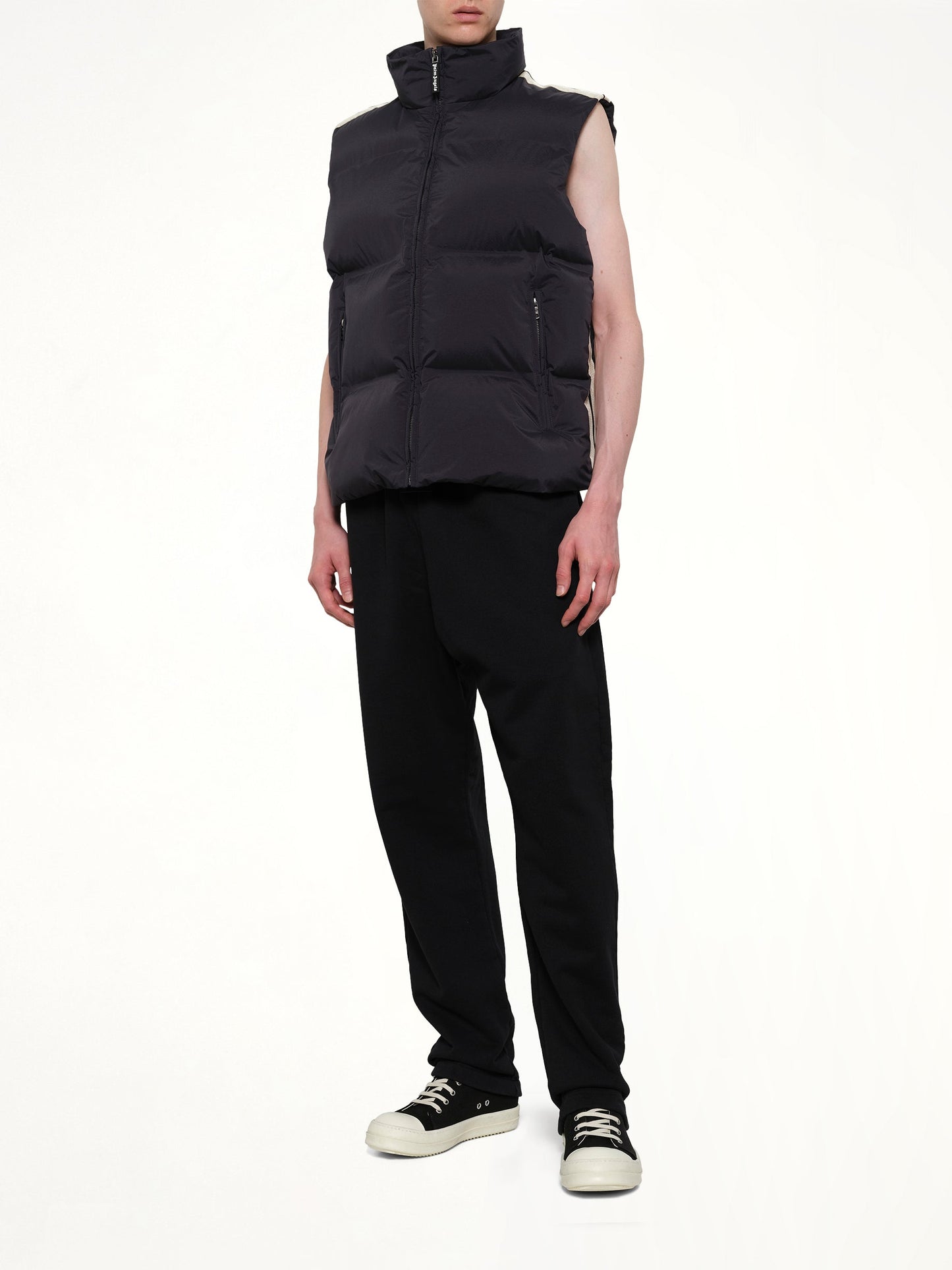 PALM ANGELS Classic Logo Track Down Vest (Black)