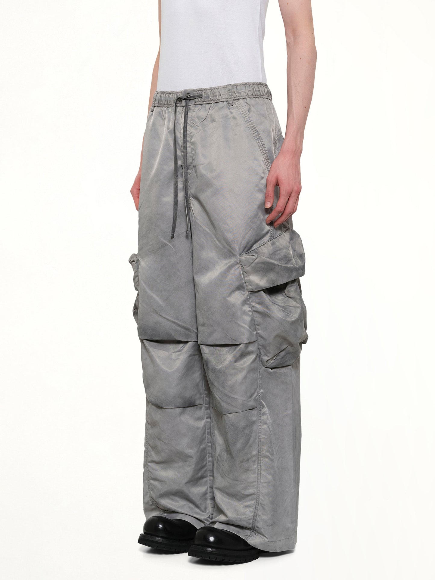 FENG CHEN WANG Sandwashed Nylon Cargos (Grey)