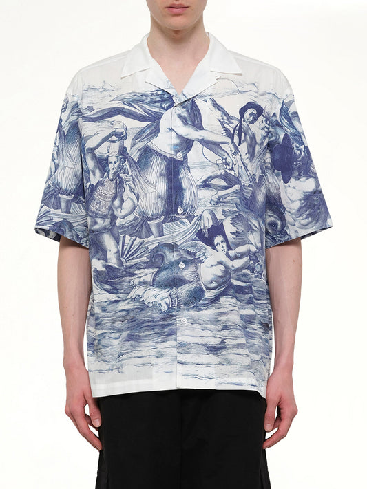 Image of Shirts. Product name - Breizh Print Cuba Shirt in Blue colour by brand - EGONLAB