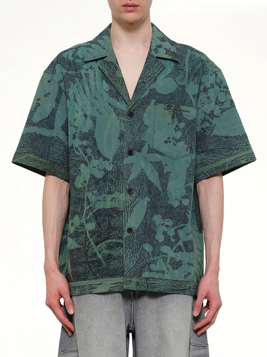 Image of Shirts. Product name - Plants Dye Shirt in Green colour by brand - FENG CHEN WANG