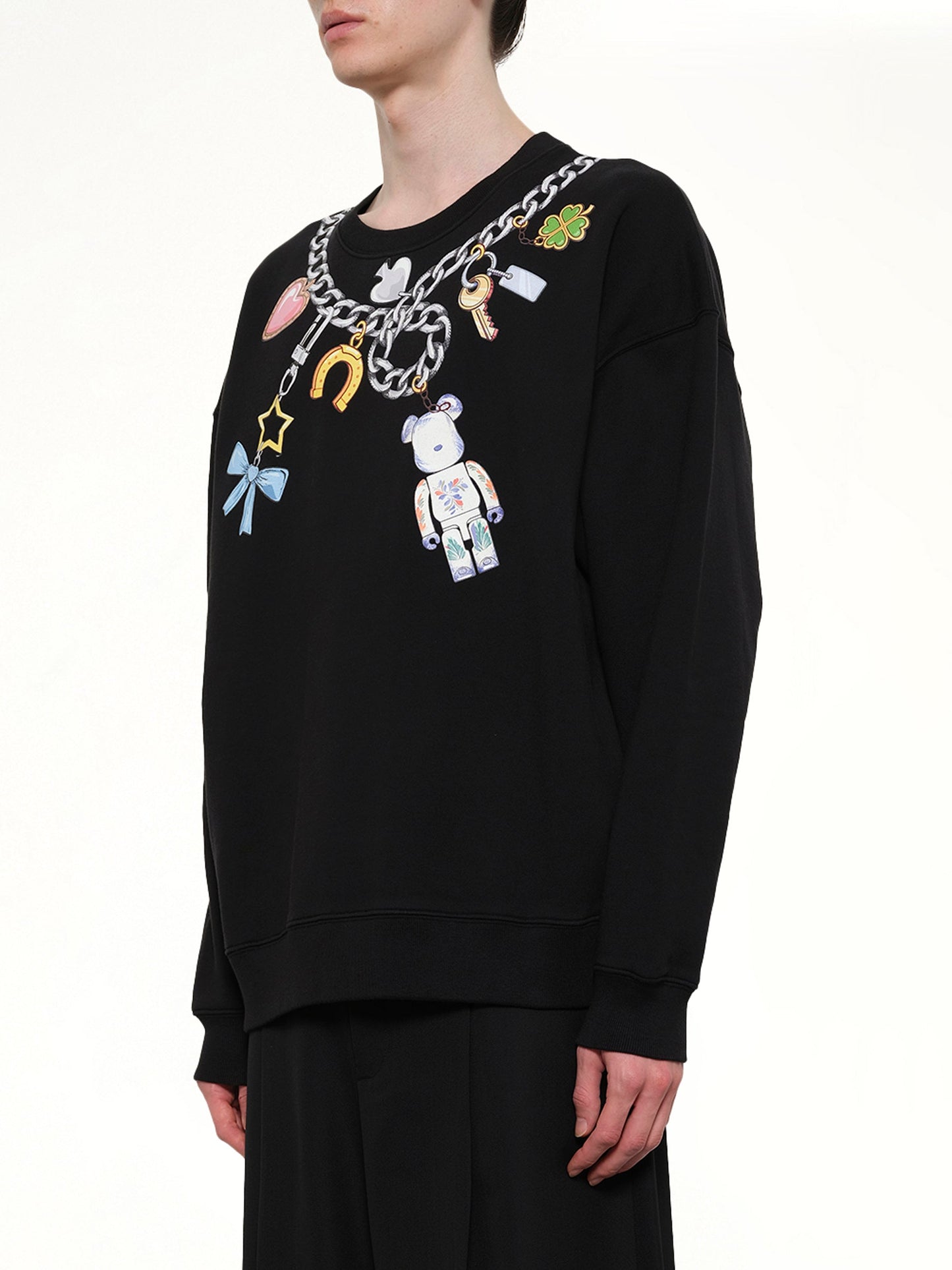 EGONLAB Bearbrick Print Cotton Sweatshirt (Black)