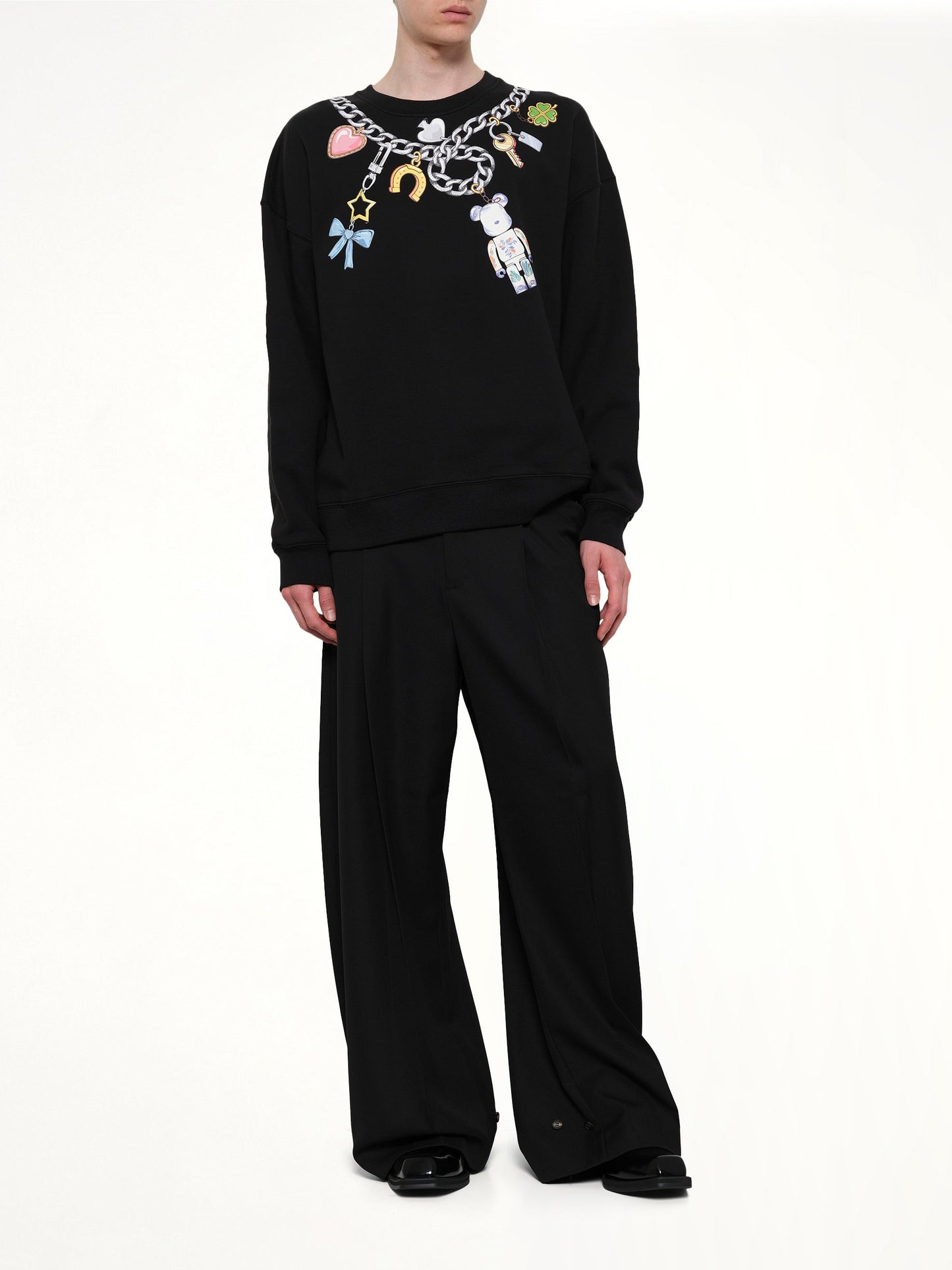 EGONLAB Bearbrick Print Cotton Sweatshirt (Black)
