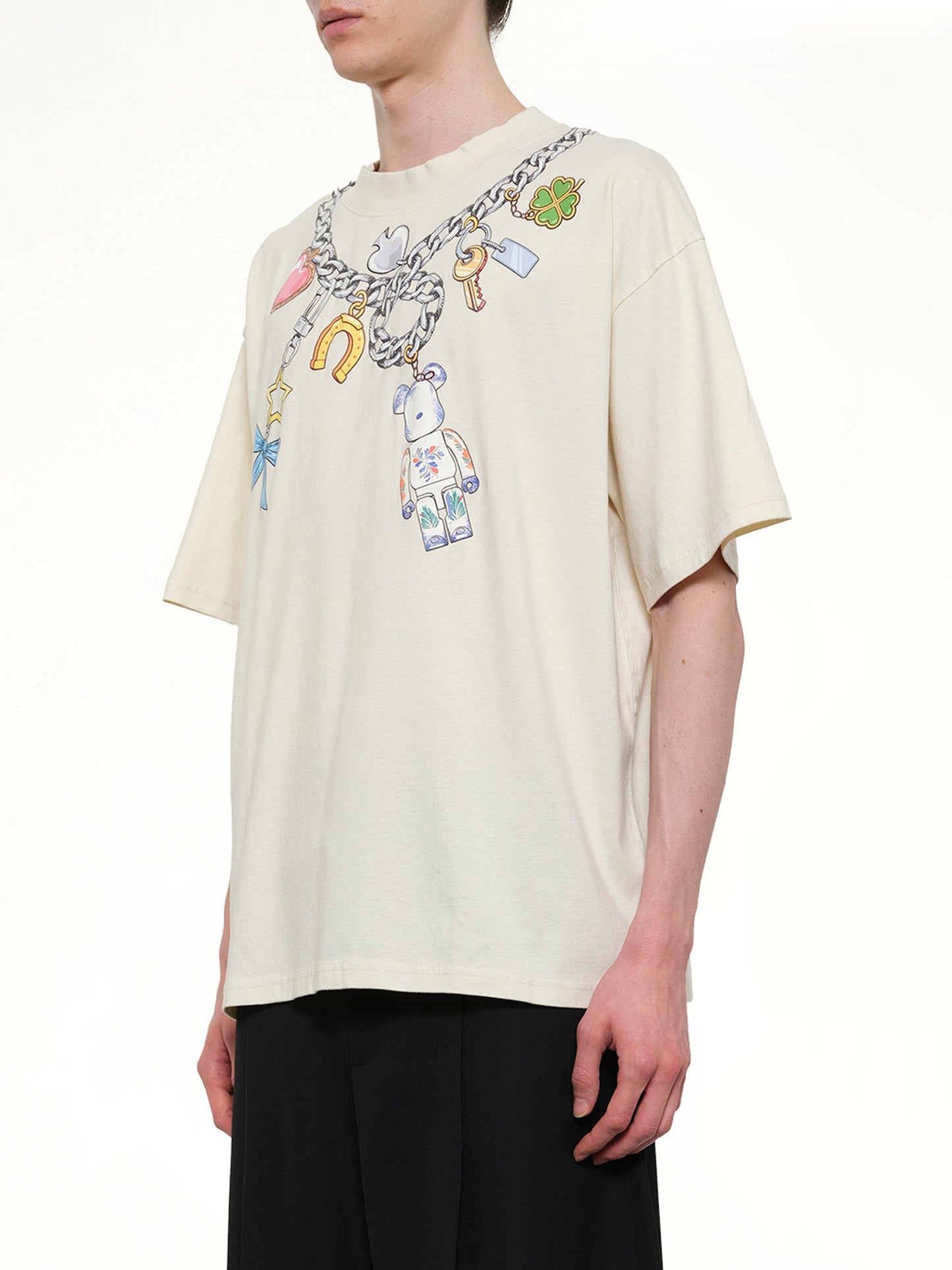 EGONLAB Bearbrick Print Cotton T-Shirt (White)