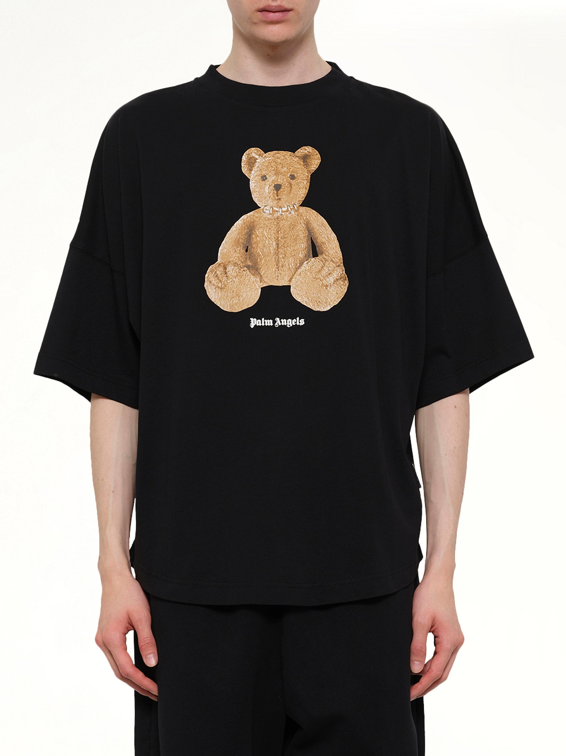 Image of T-Shirts. Product name - Bear Over T-Shirt in Black colour by brand - PALM ANGELS