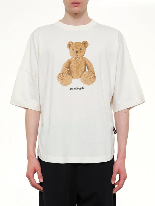 Image of T-Shirts. Product name - Bear Over T-Shirt in White colour by brand - PALM ANGELS