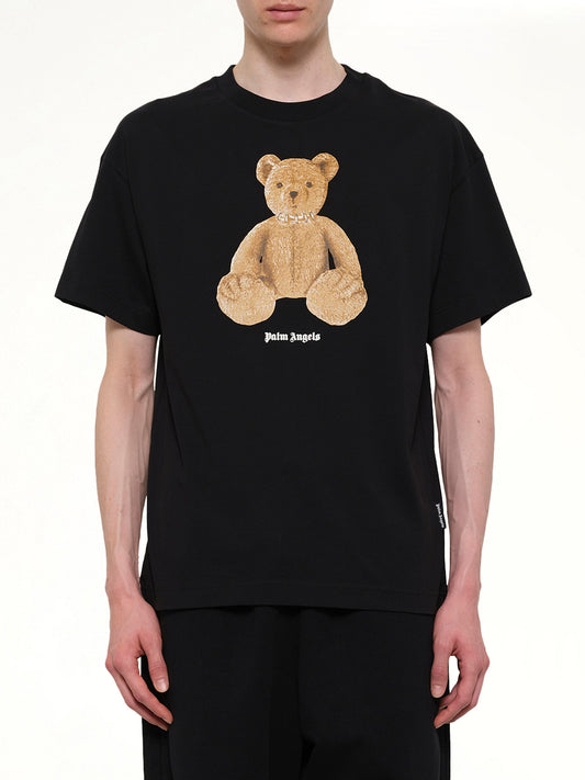 Image of T-Shirts. Product name - Bear Regular T-Shirt in Black colour by brand - PALM ANGELS