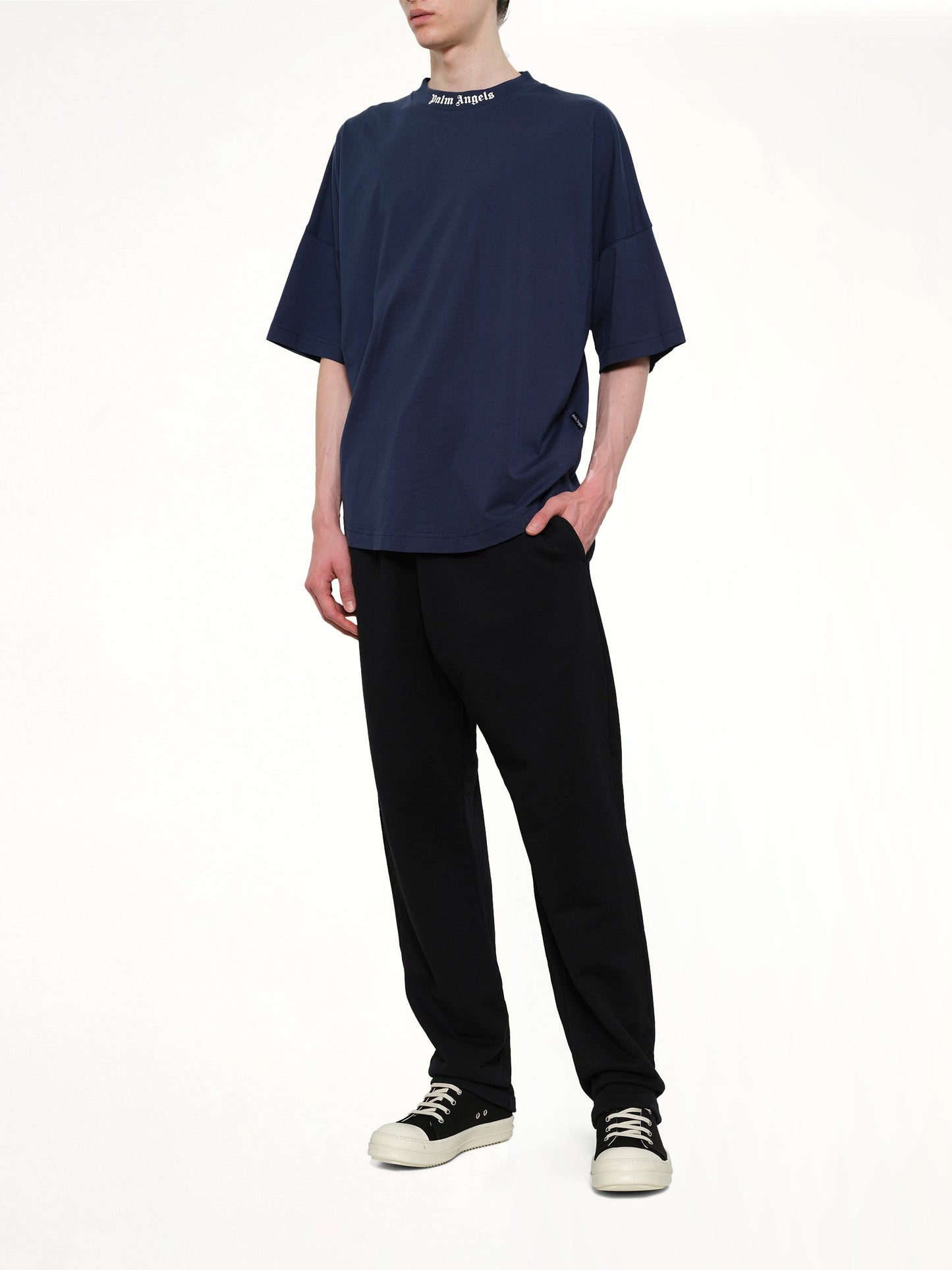 PALM ANGELS Classic Logo Over T-Shirt (Navy)