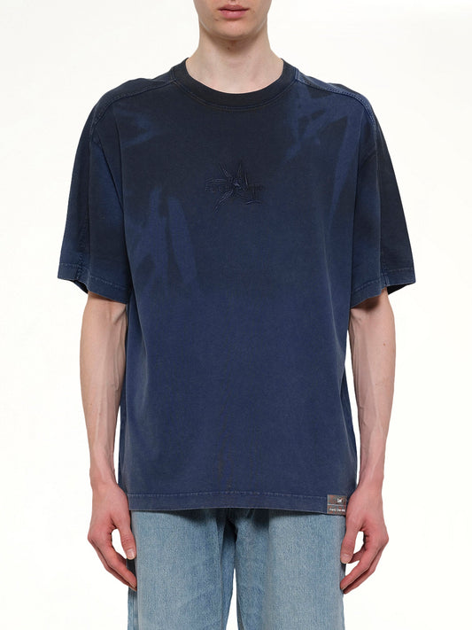 Image of T-Shirts. Product name - FCW x Lee T-Shirt in Navy colour by brand - FENG CHEN WANG