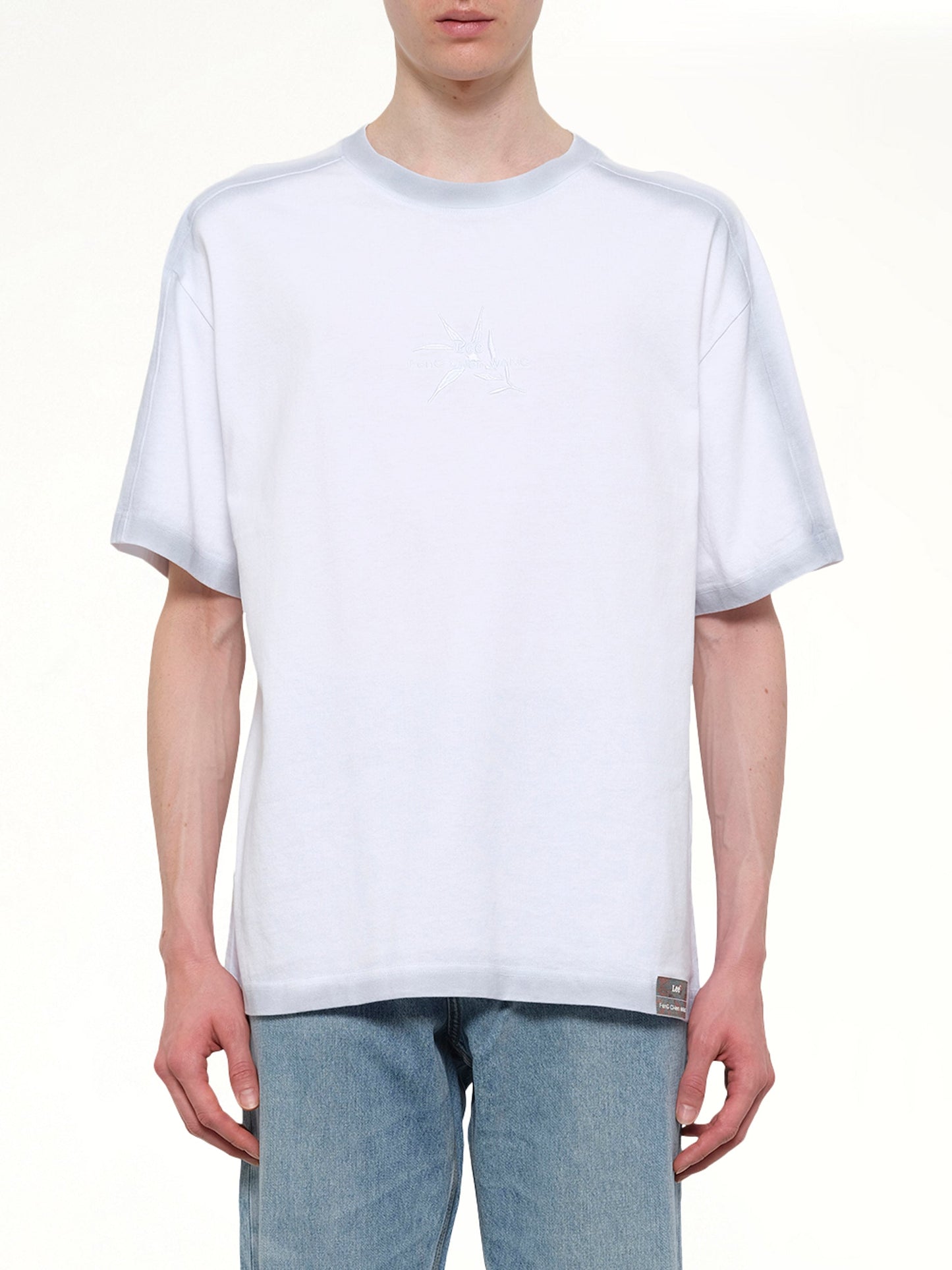 Image of T-Shirts. Product name - FCW x Lee T-Shirt in White colour by brand - FENG CHEN WANG