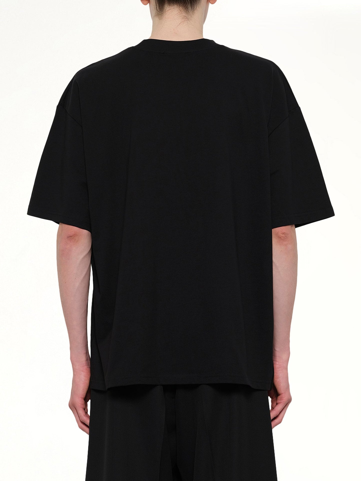 EGONLAB Hermine Print Cotton T-Shirt (Black)