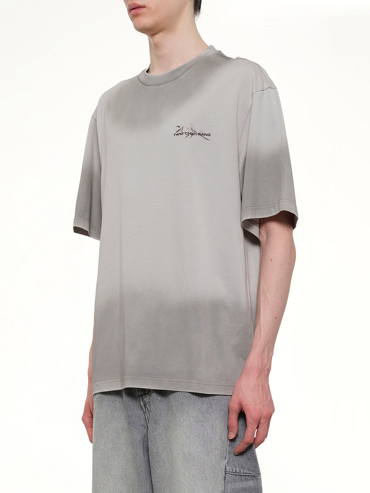 FENG CHEN WANG Spray Painted Logo T-Shirt (Grey)