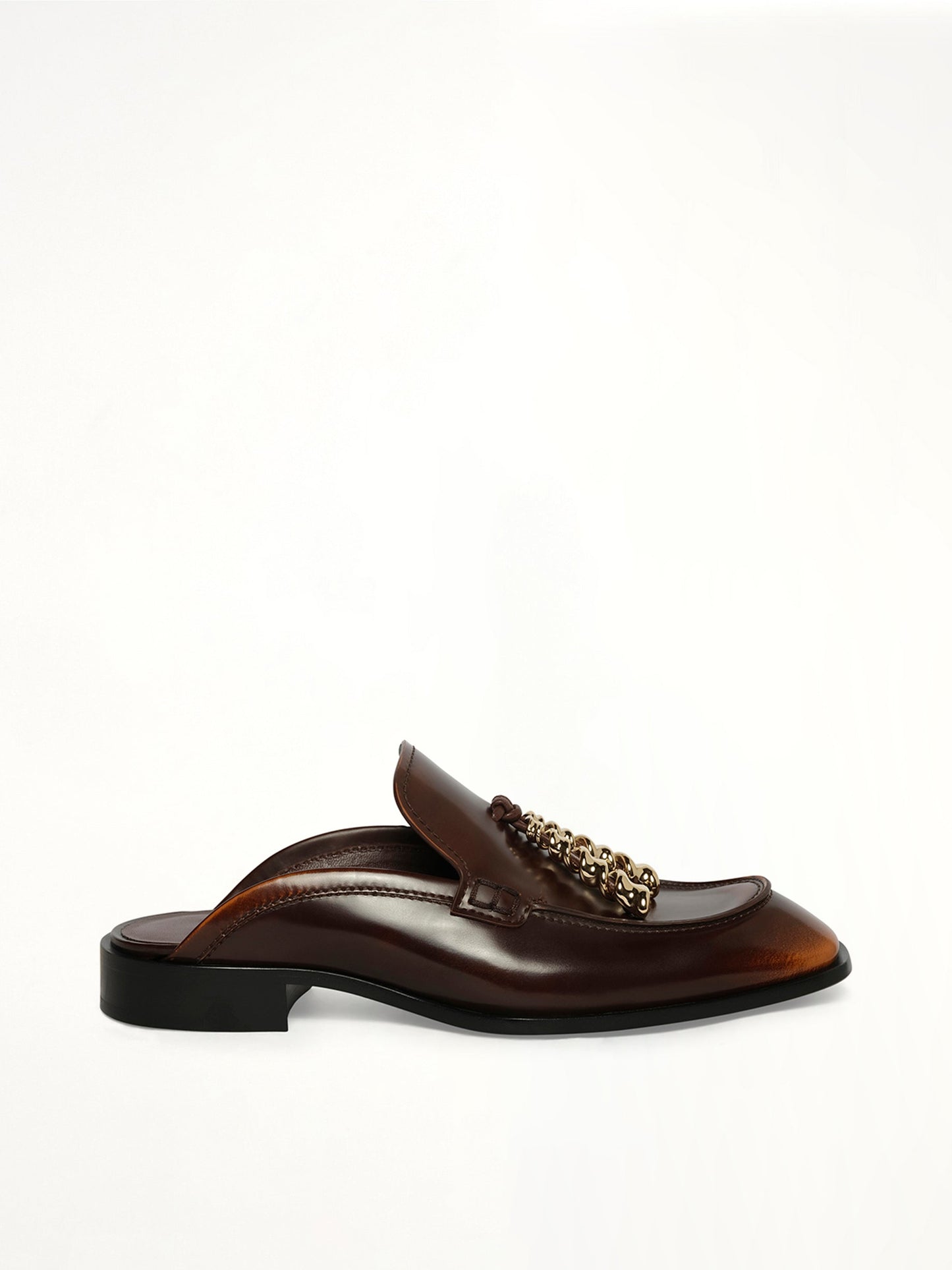 Image of Flats. Product name - Edge Loafer Mule in Brown colour by brand - LOEWE