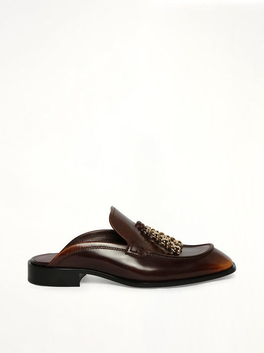 Image of Flats. Product name - Edge Loafer Mule in Brown colour by brand - LOEWE